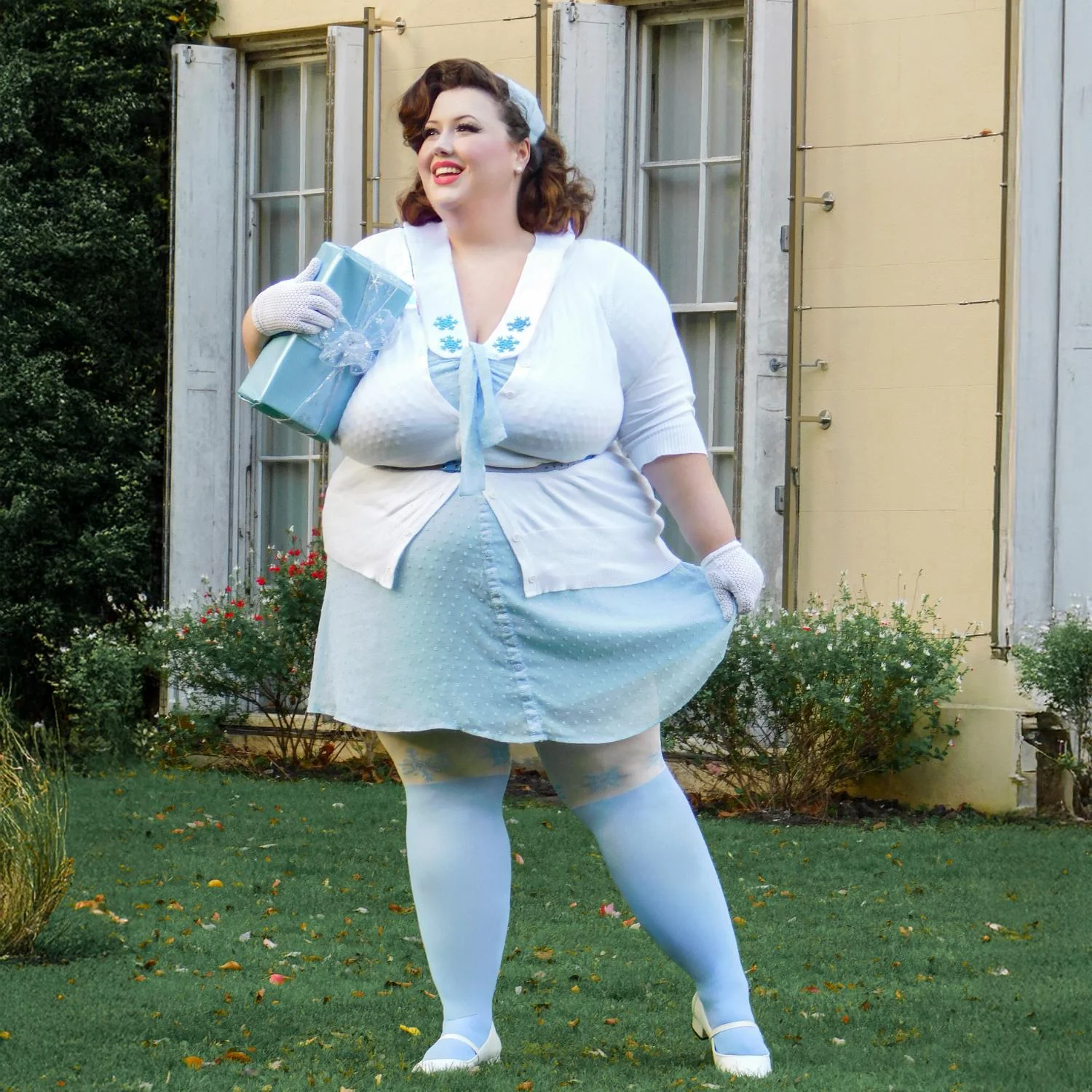 Christmas Tights - Snowflake Garter - Zenithce