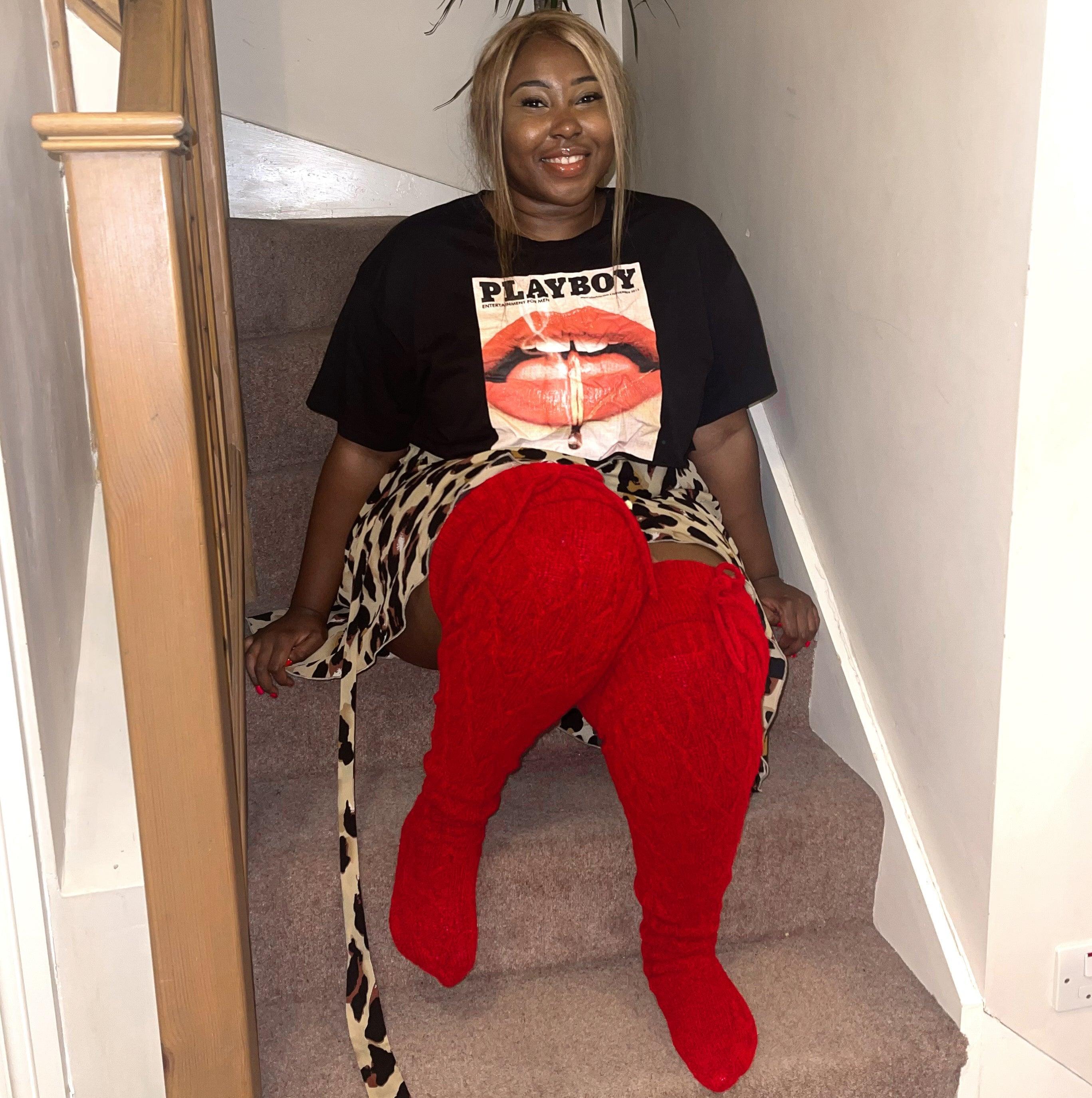 Thigh High Socks - Lobster - Zenithce