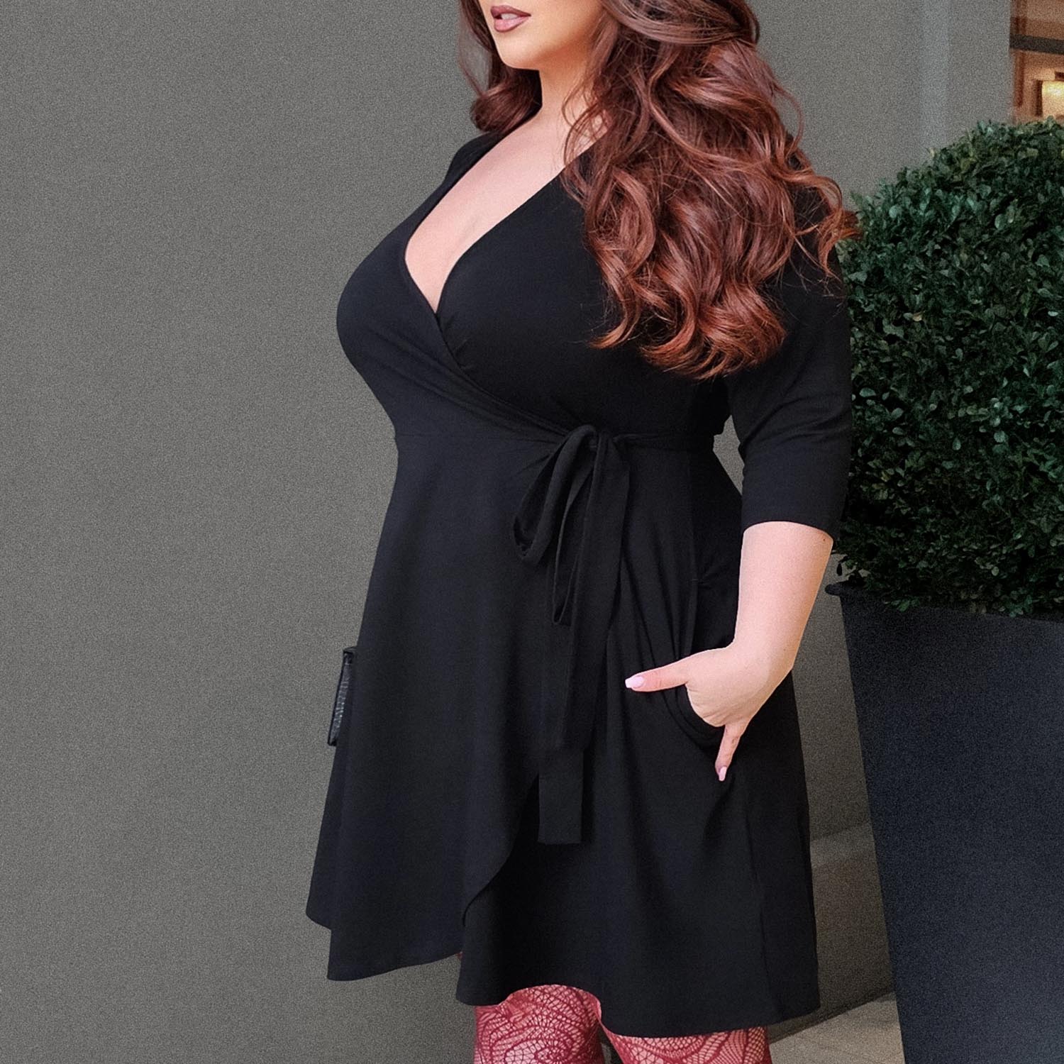 Mini Wrap Dress - Black - Zenithce