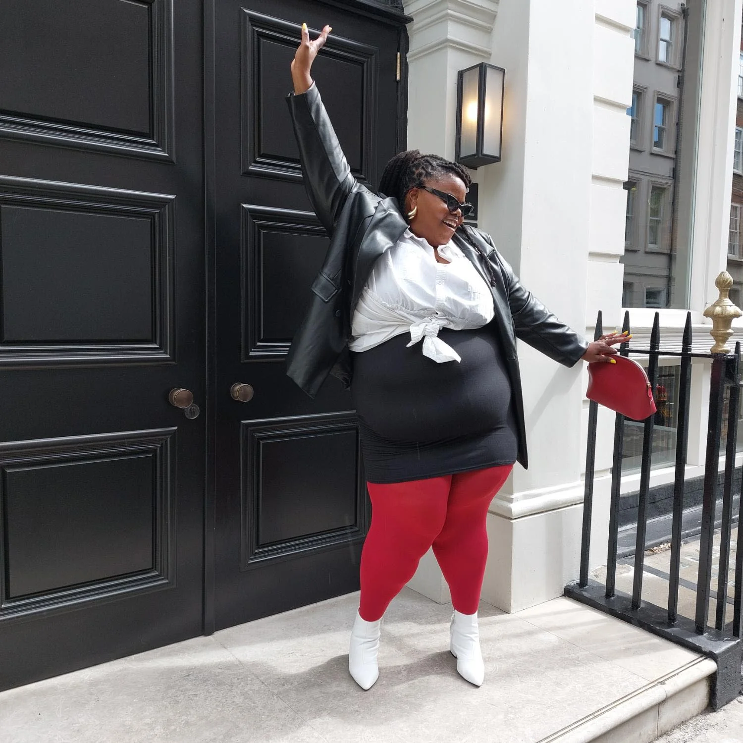 80 Denier Castor Oil Tights - Blood Red - Zenithce