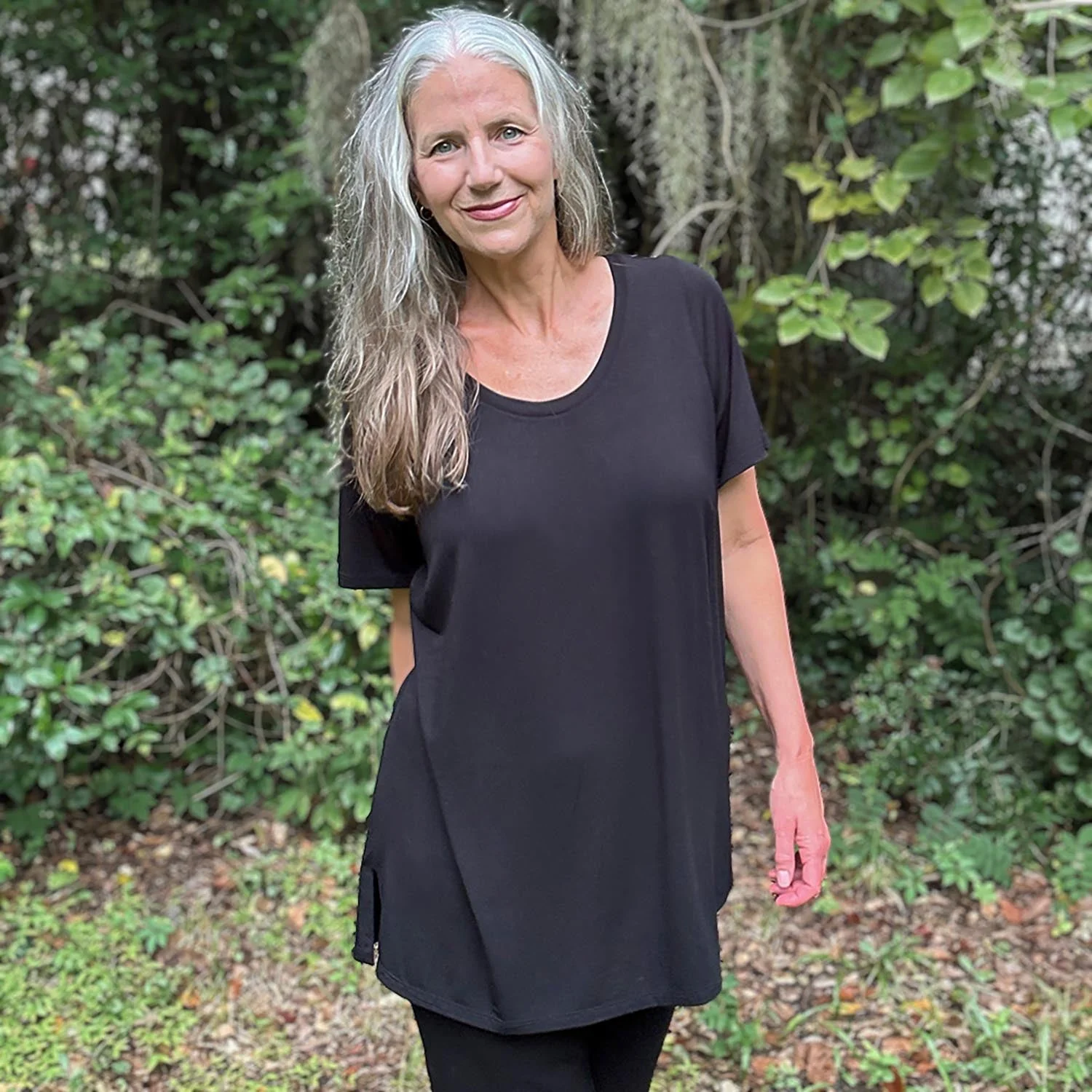 Bamboo Lounge Tee - Black - Zenithce