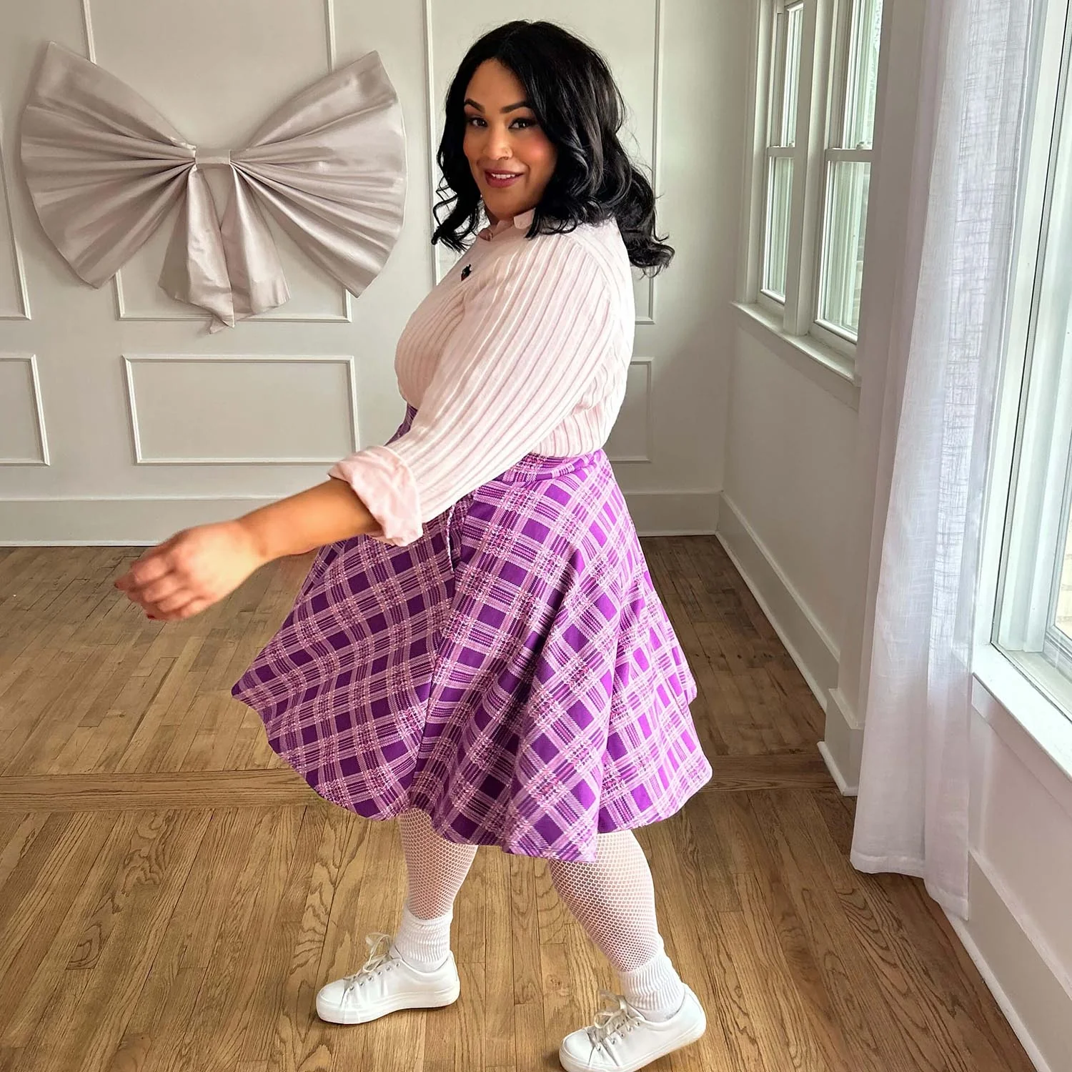 Plaid Flare Skirt - Thistle (V2) - Zenithce