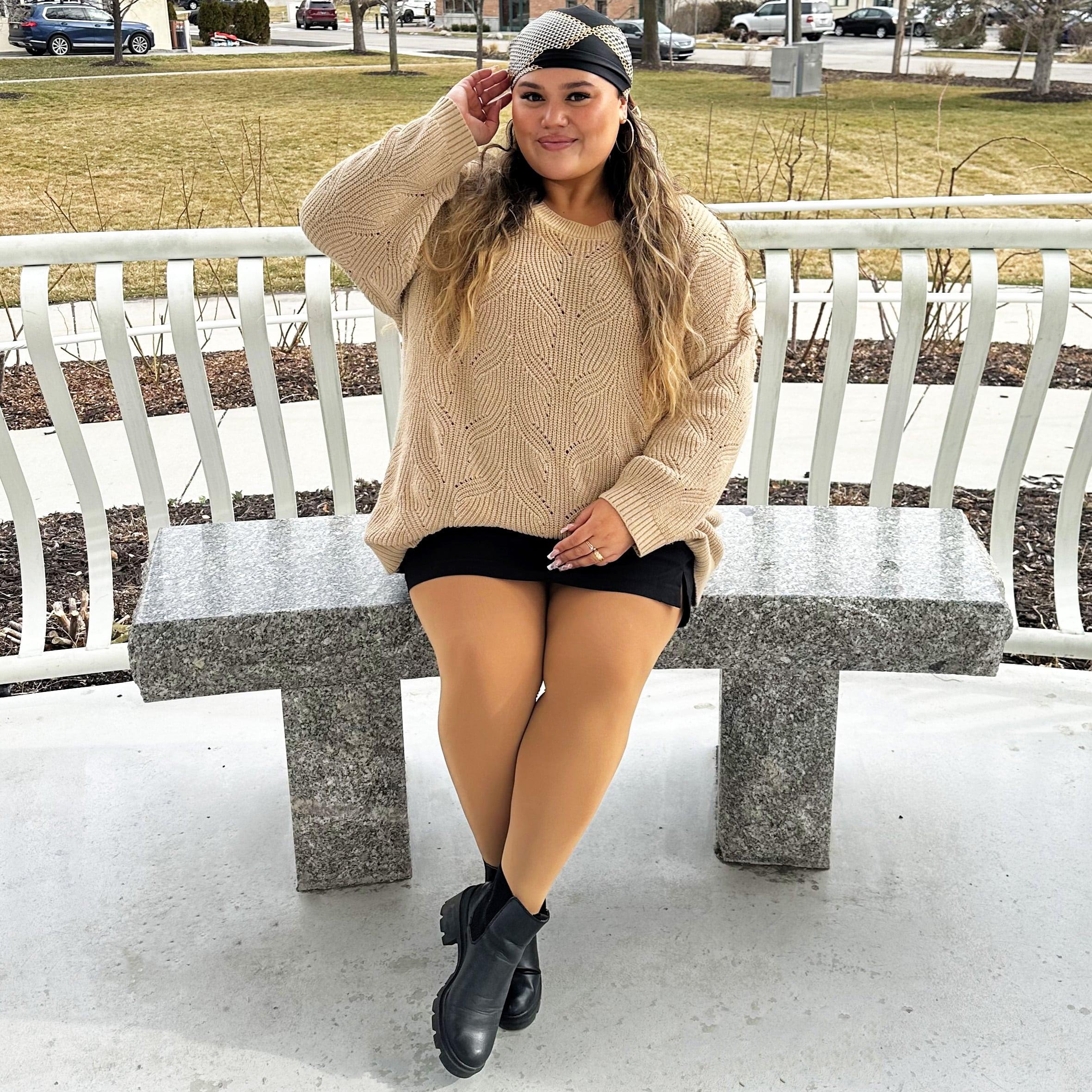 Huggy Light Compression Tights - Caramel Latte - Zenithce