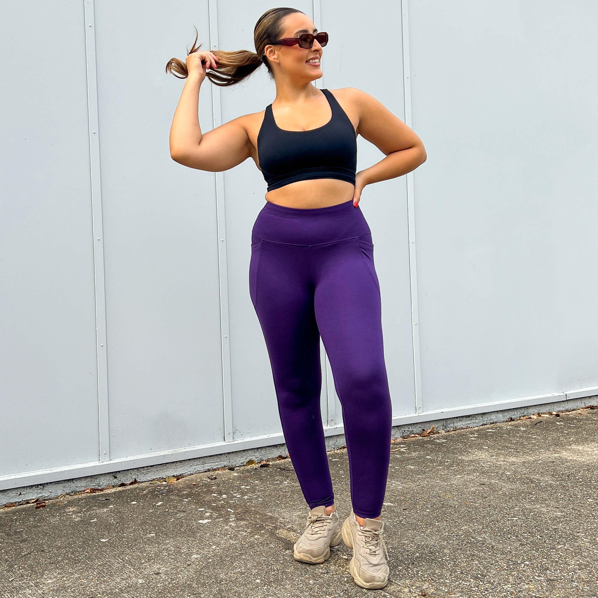 Squat Proof Leggings (Long) - Suffragette Purple - Zenithce