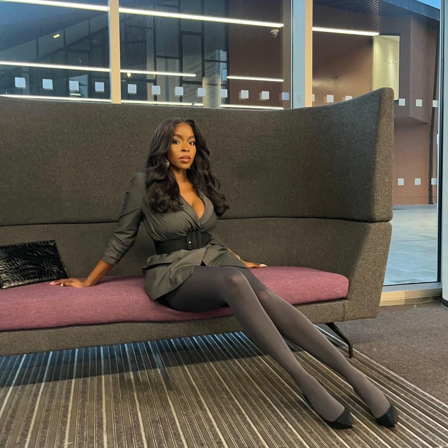 80 Denier Castor Oil Tights - Slate - Zenithce