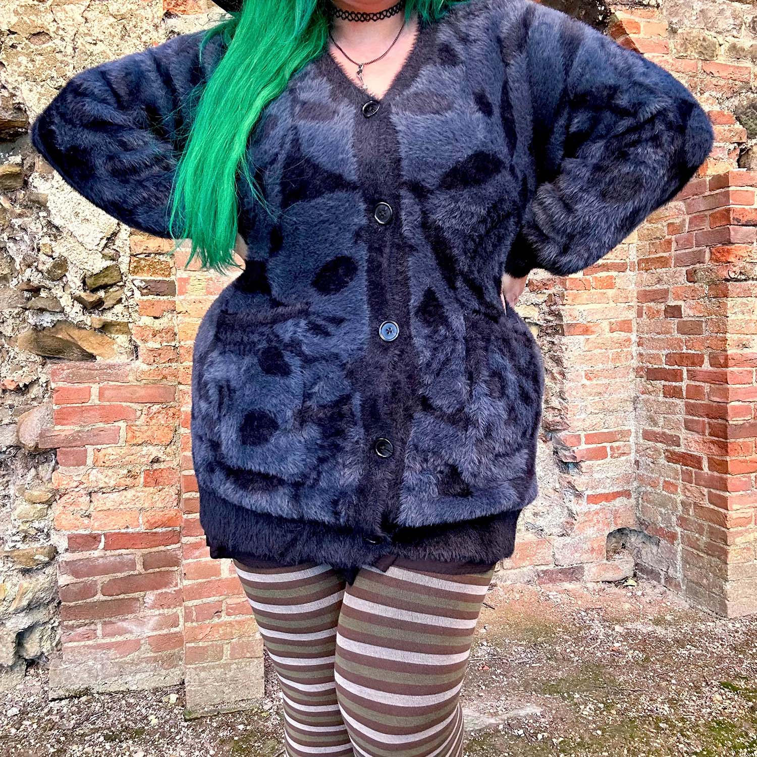 Catacomb Fluffy Cardigan - Zenithce