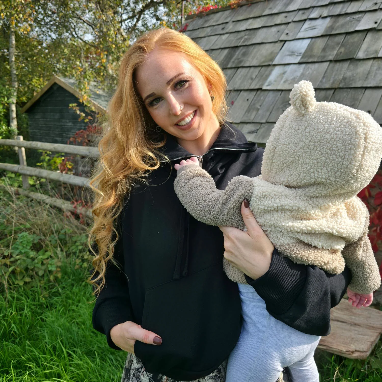 Organic Cotton Cropped Hoodie with Bow Back - Zenithce