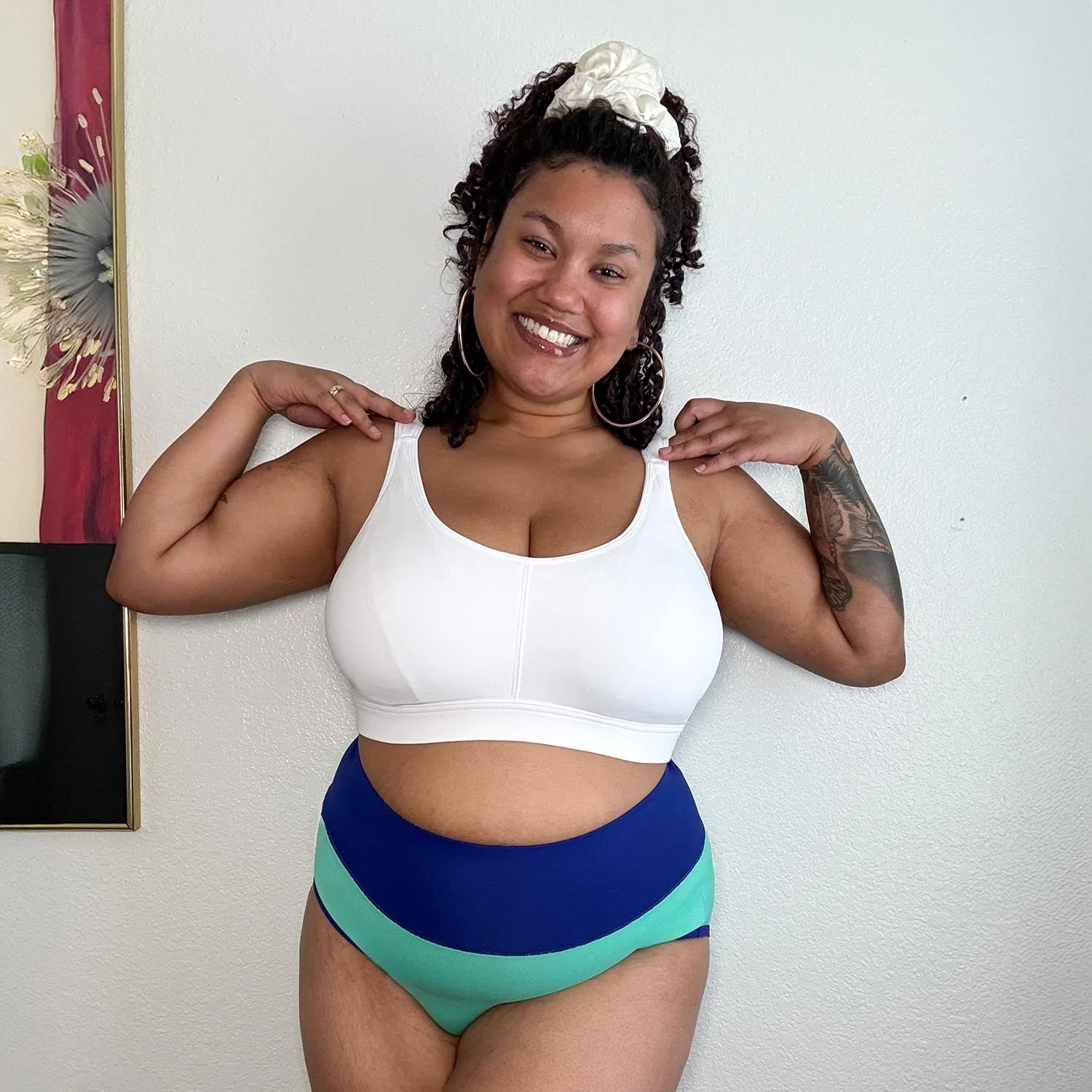 Organic Cotton Full Brief Duo Knickers - Mint & Arabesque - Zenithce