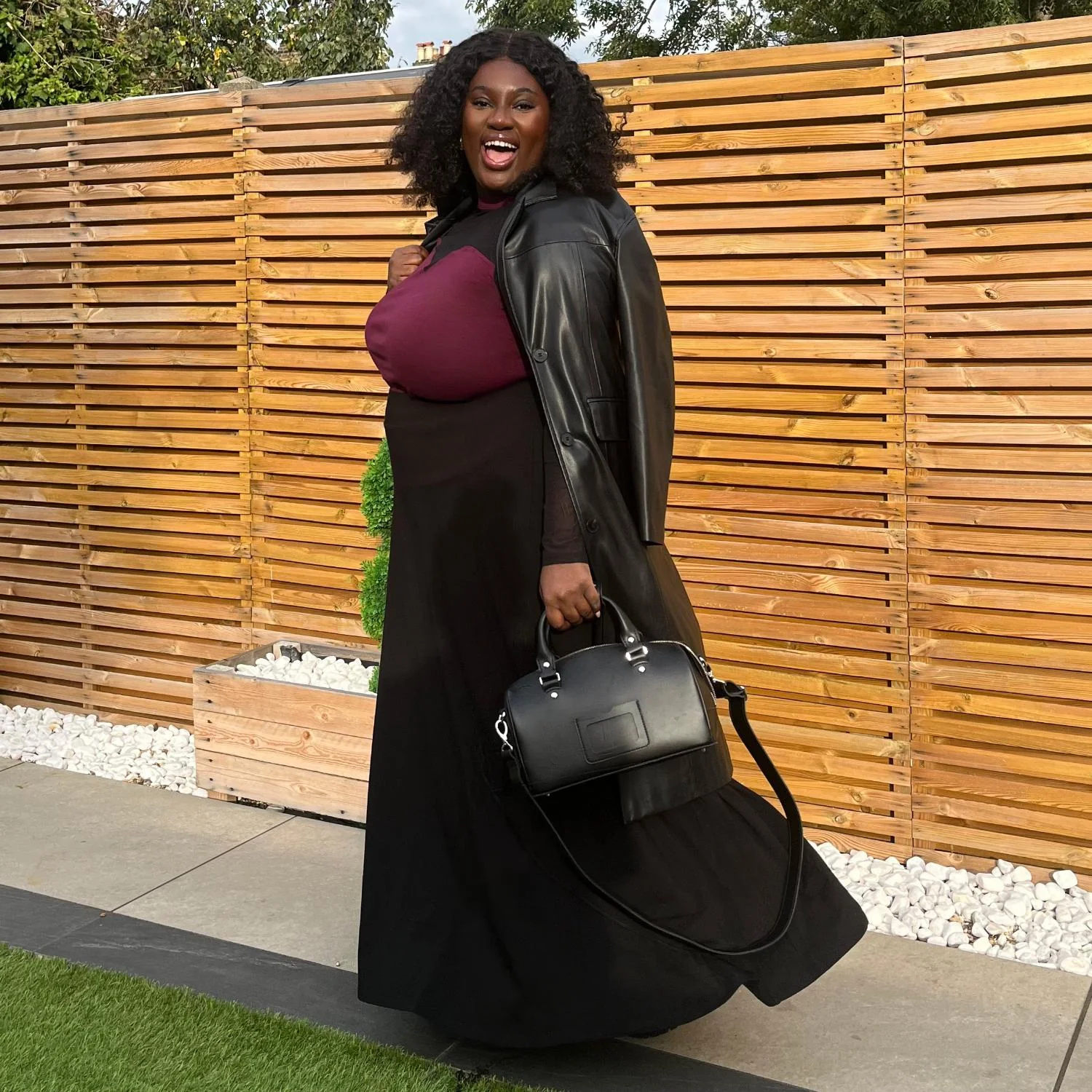 Jersey A-Line Maxi Skirt - Black - Zenithce