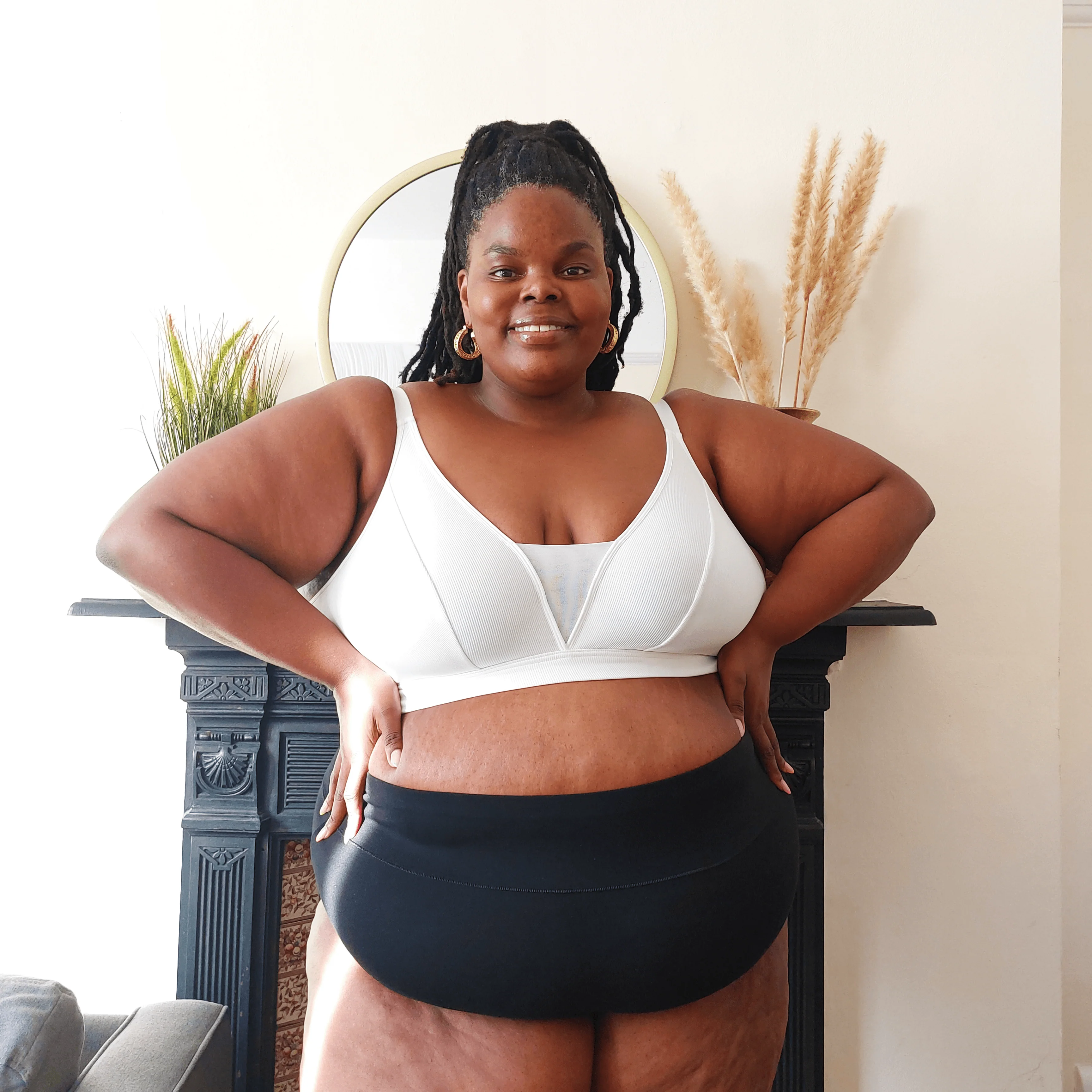 Everyday Ribbed Bra - White - Zenithce