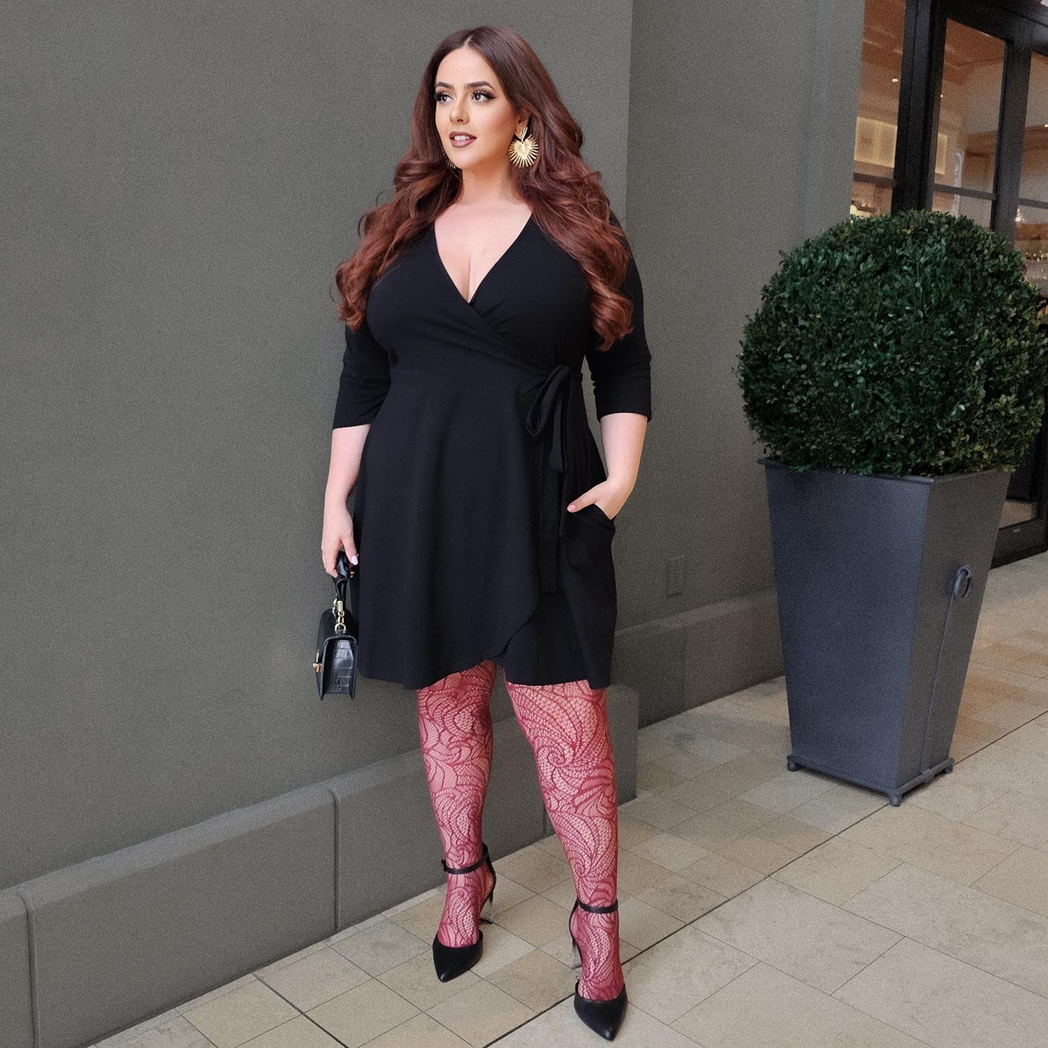 Mini Wrap Dress - Black - Zenithce