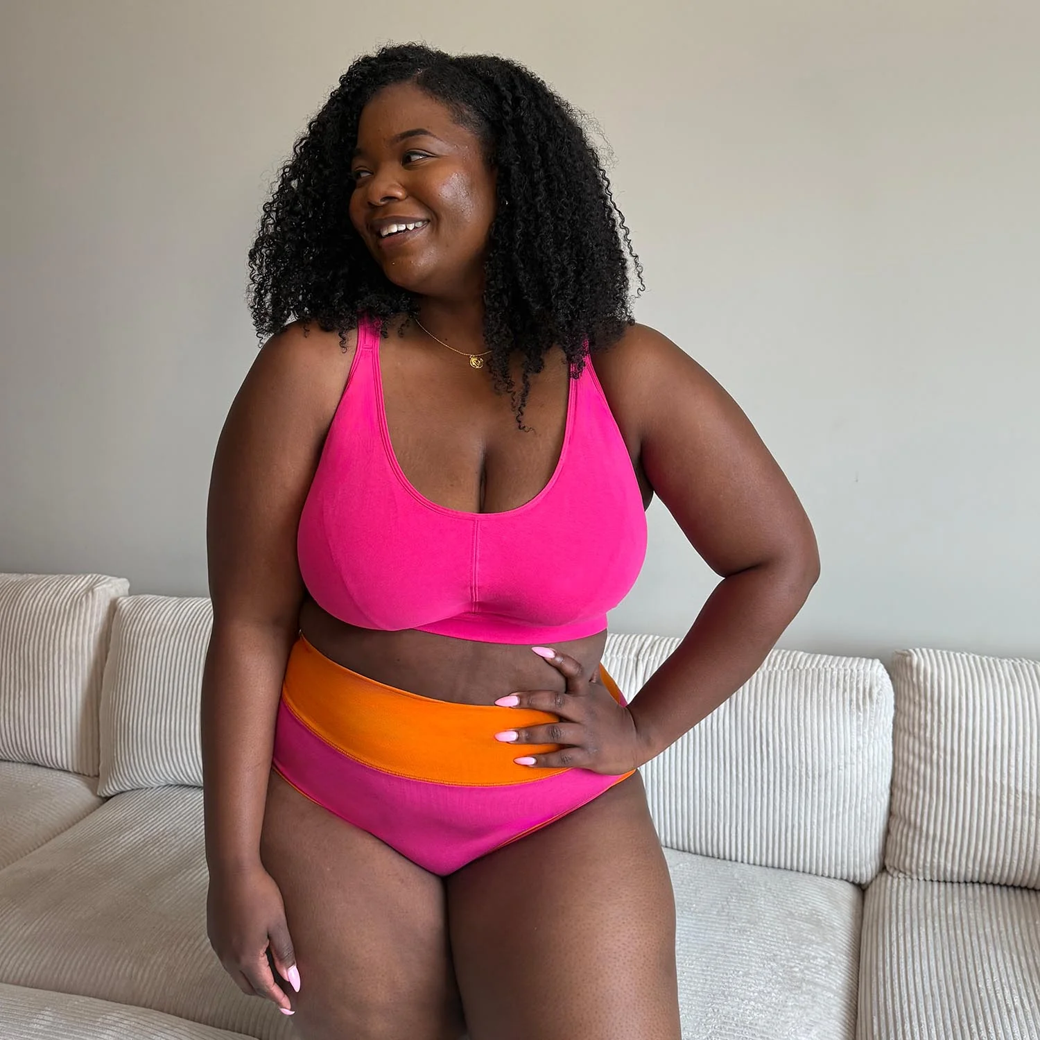 Organic Cotton Full Brief Duo Knickers - Barbara & Papaya - Zenithce