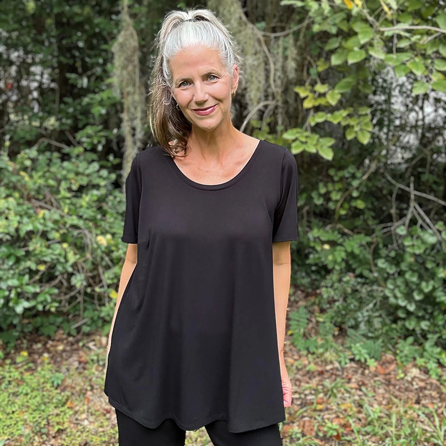 Bamboo Lounge Tee - Black - Zenithce