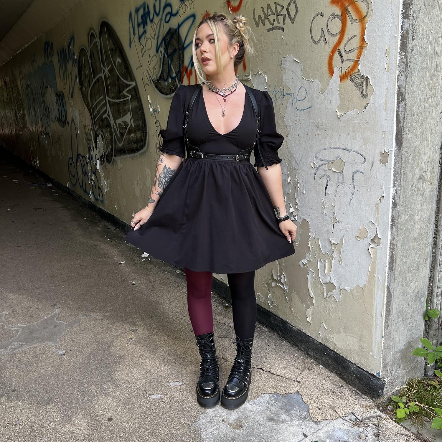 Duo Tights - Crimson Shadow - Zenithce