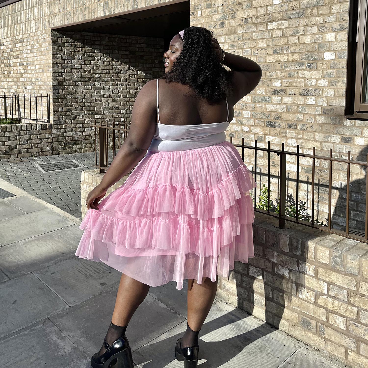 Mesh Skirt - Flushing Pink - Zenithce