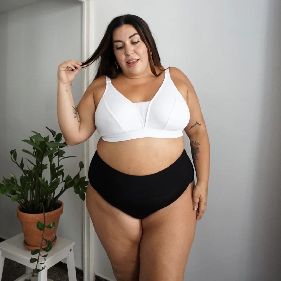 Everyday Ribbed Bra - White - Zenithce