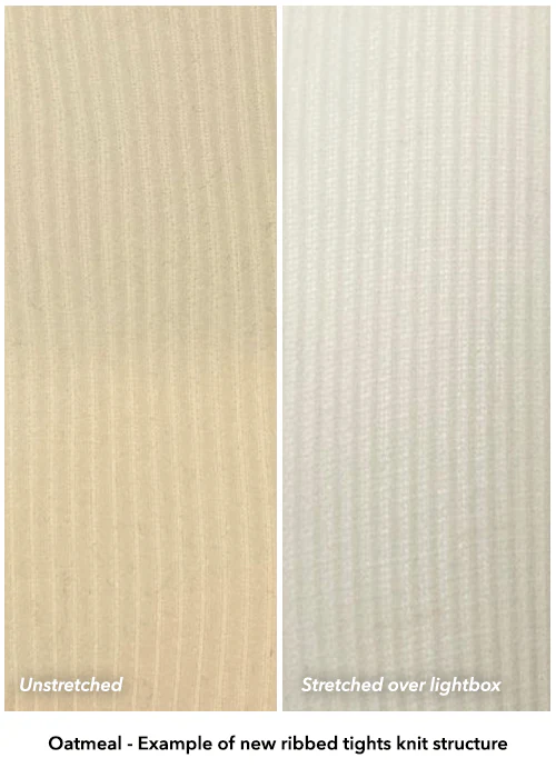 Ionic Ribbed Tights - Oatmeal - Zenithce