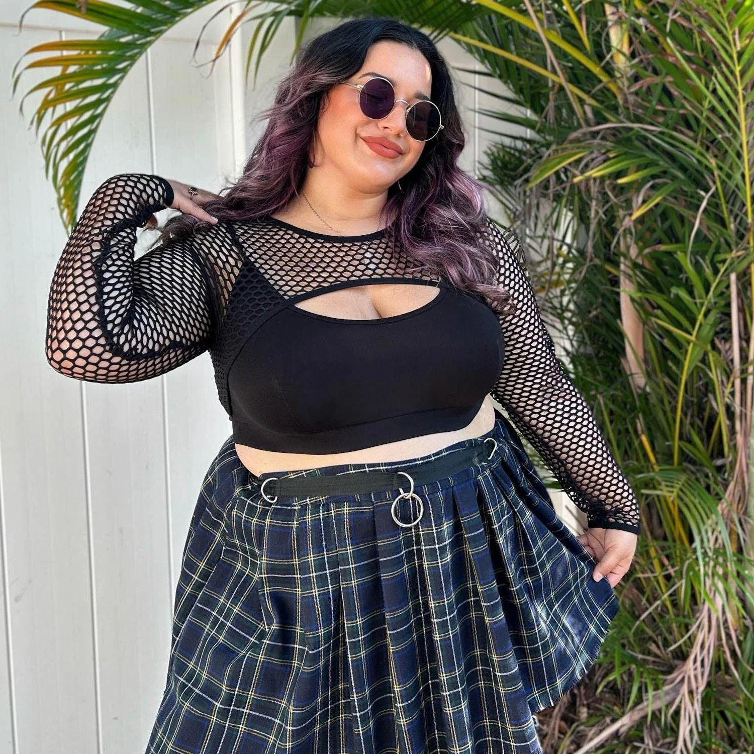 Fishnet Top - Alanis - Black - Zenithce