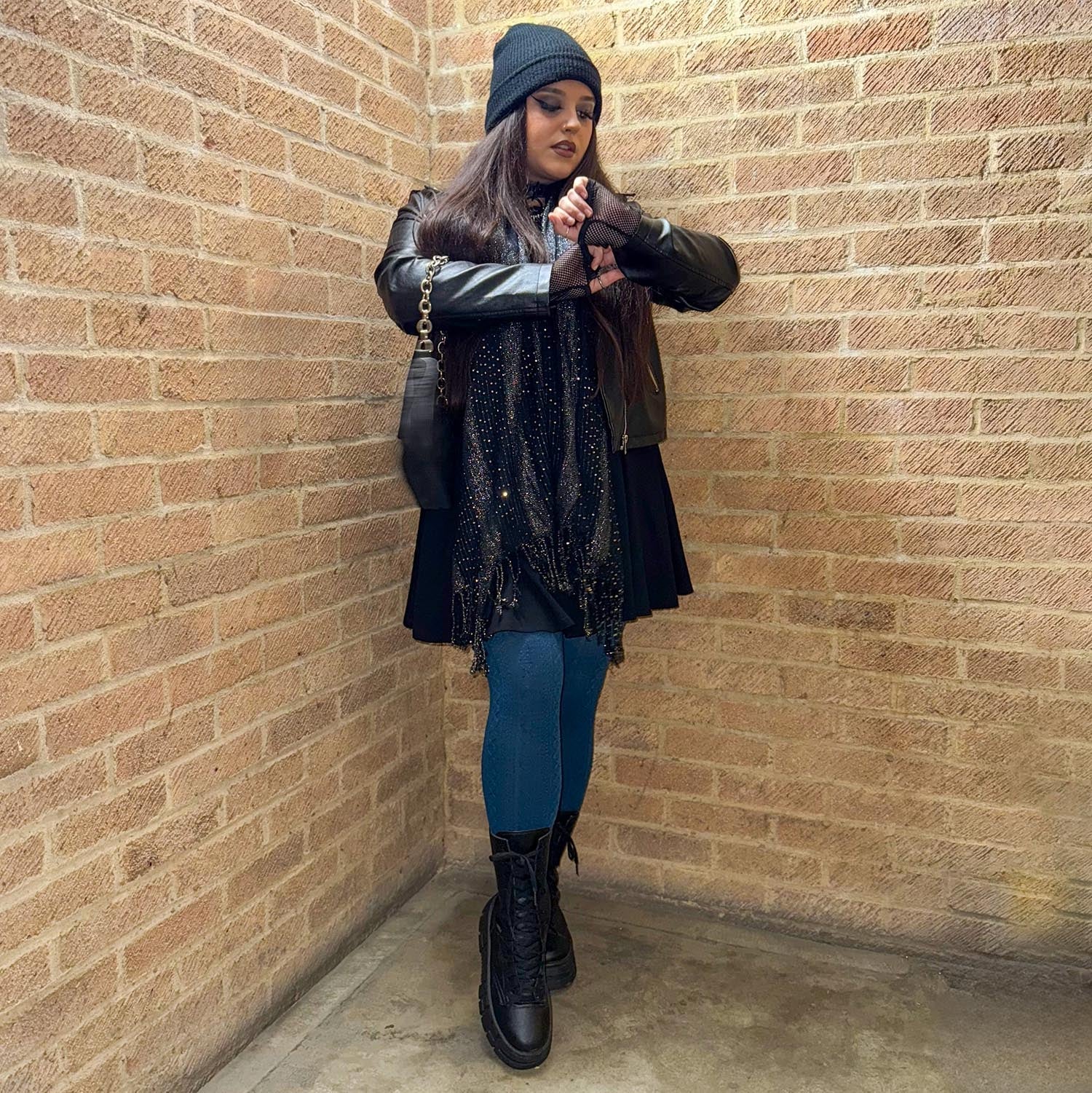 Grannies Cable Knit Wool Tights V2 - Bone China - Zenithce