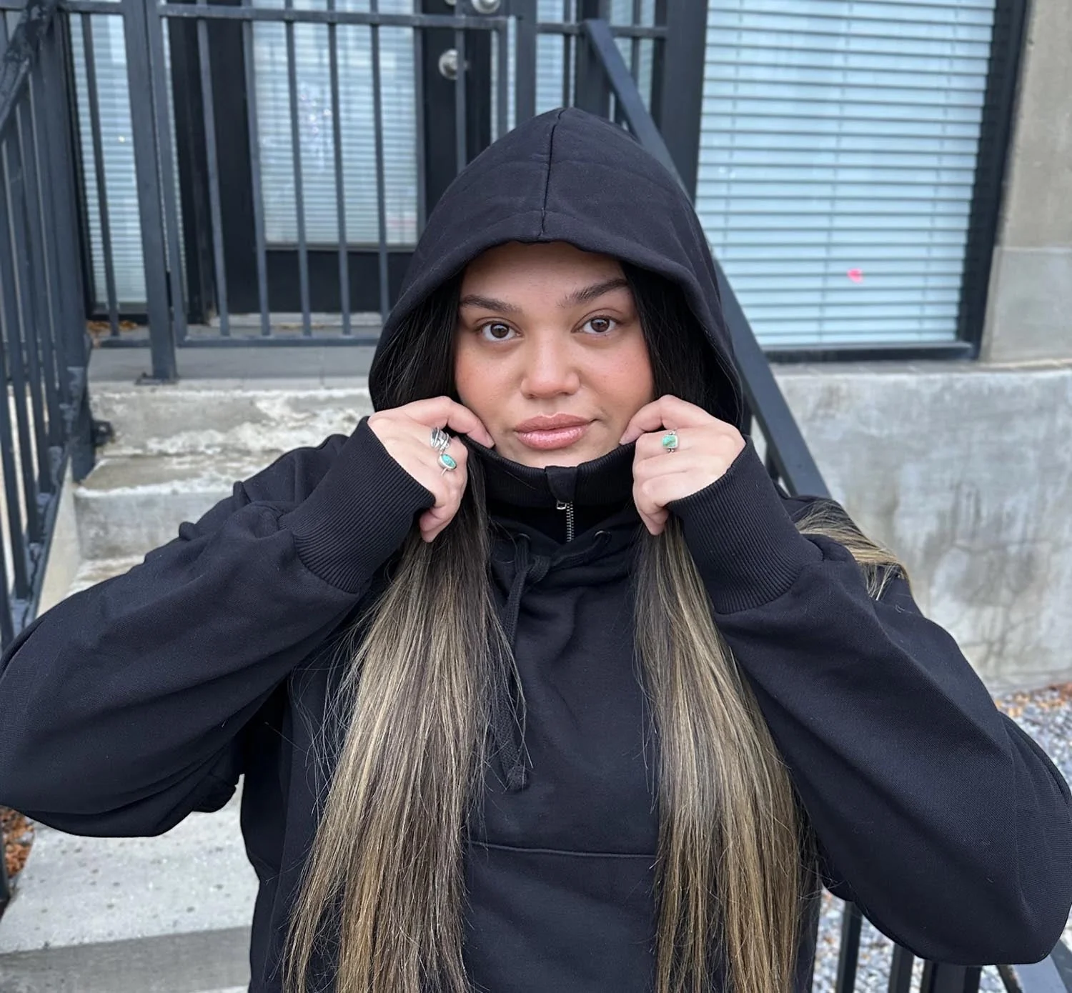 Organic Cotton Cropped Hoodie with Bow Back - Zenithce