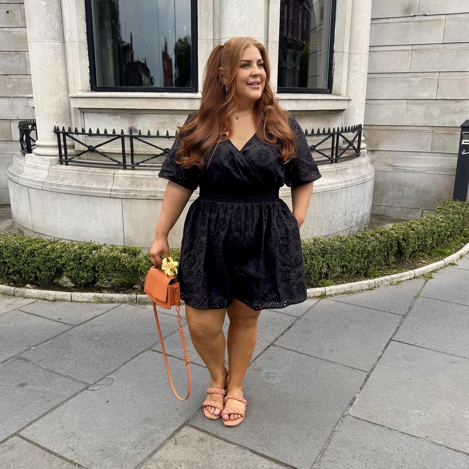 Broderie Anglaise Playsuit - Black - Zenithce