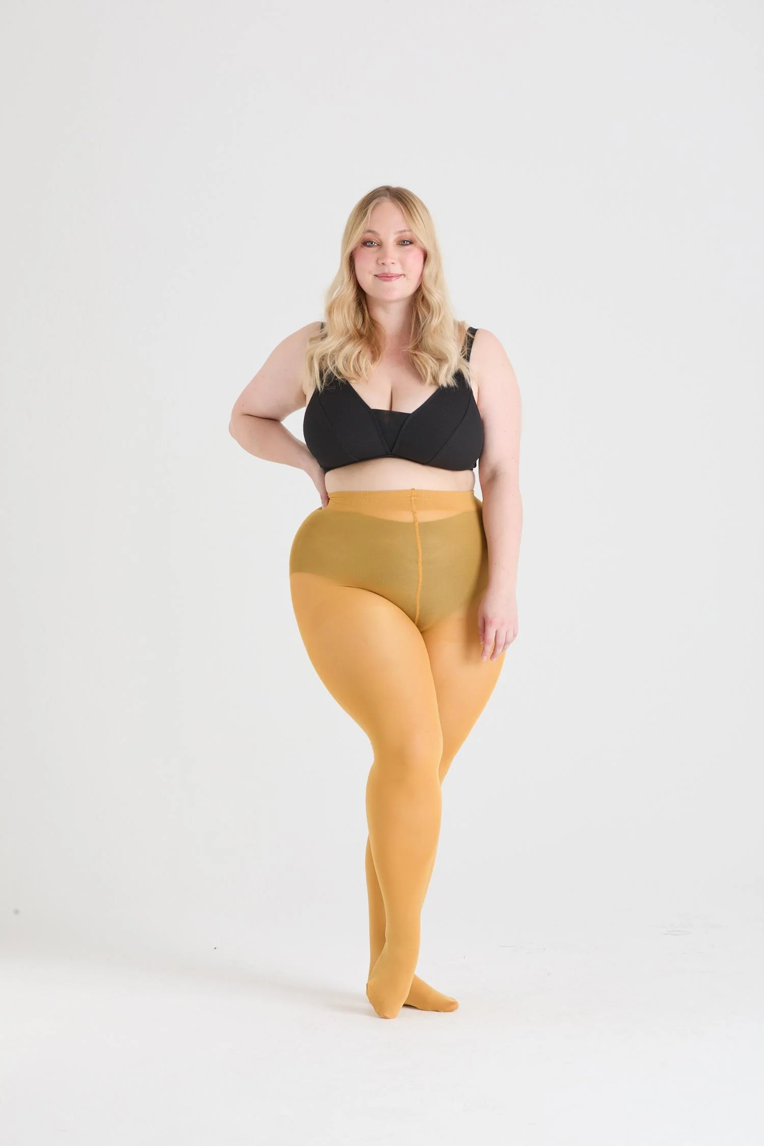 80 Denier Tights - Colonel Mustard - Zenithce