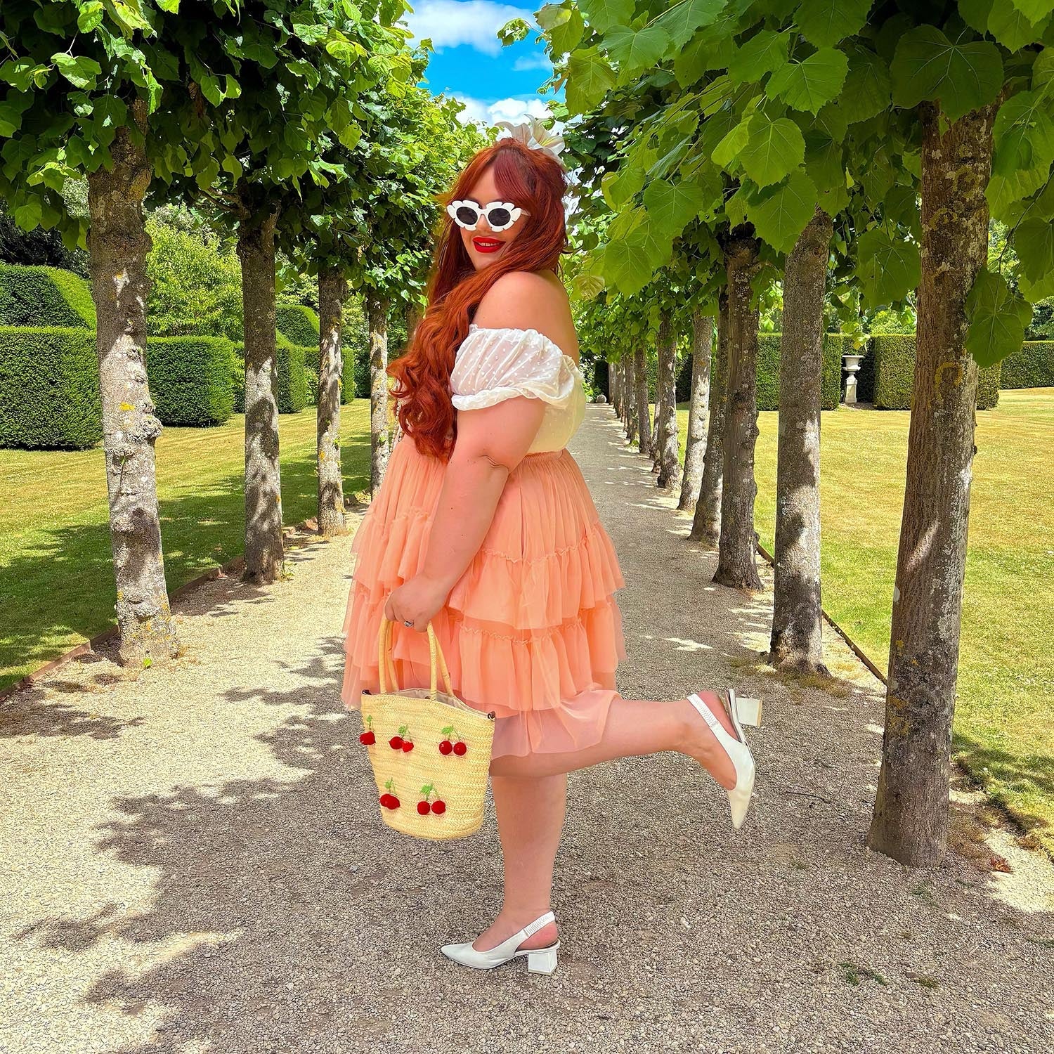 Mesh Skirt - Peach Mousse - Zenithce