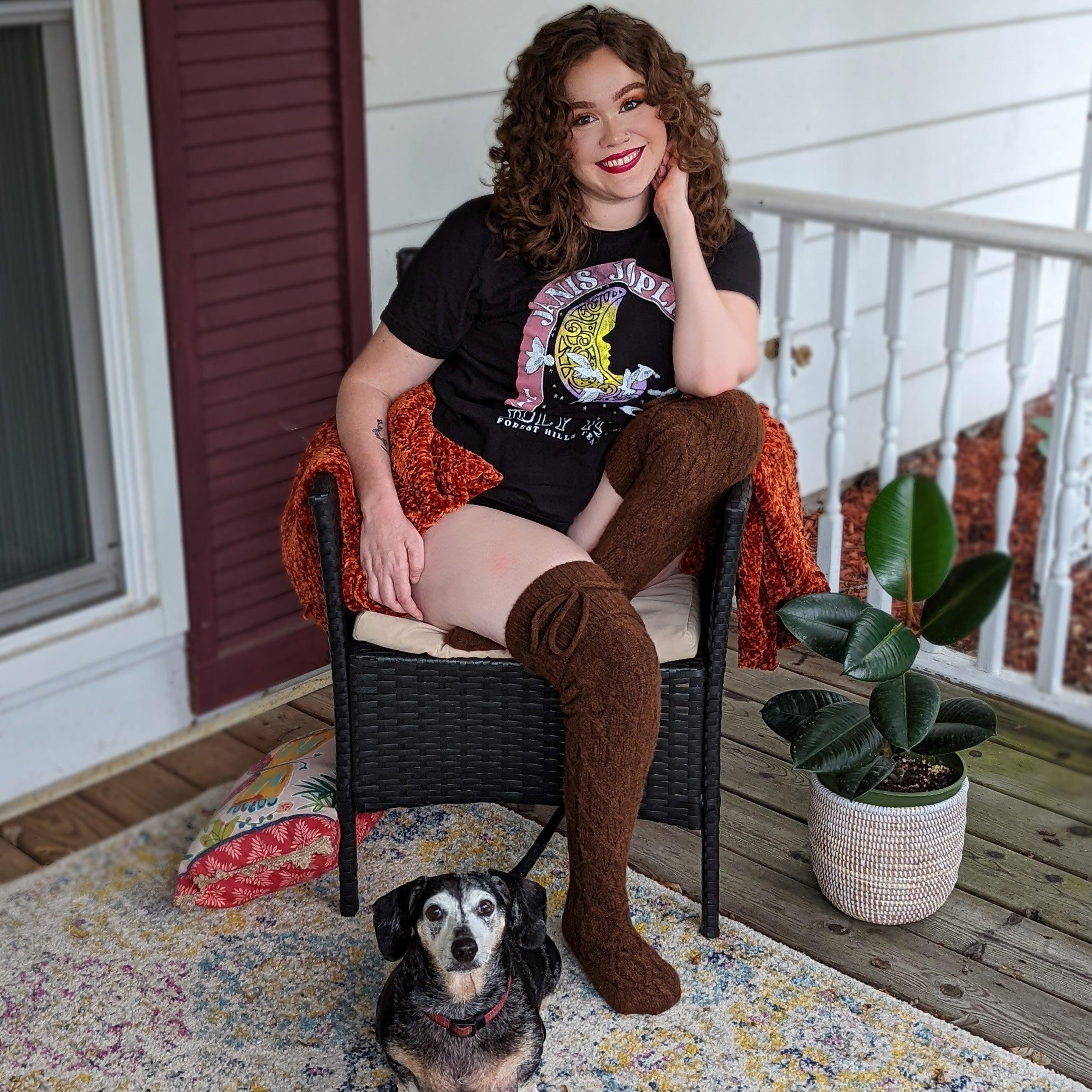 Thigh High Socks - Hot Chocolate - Zenithce