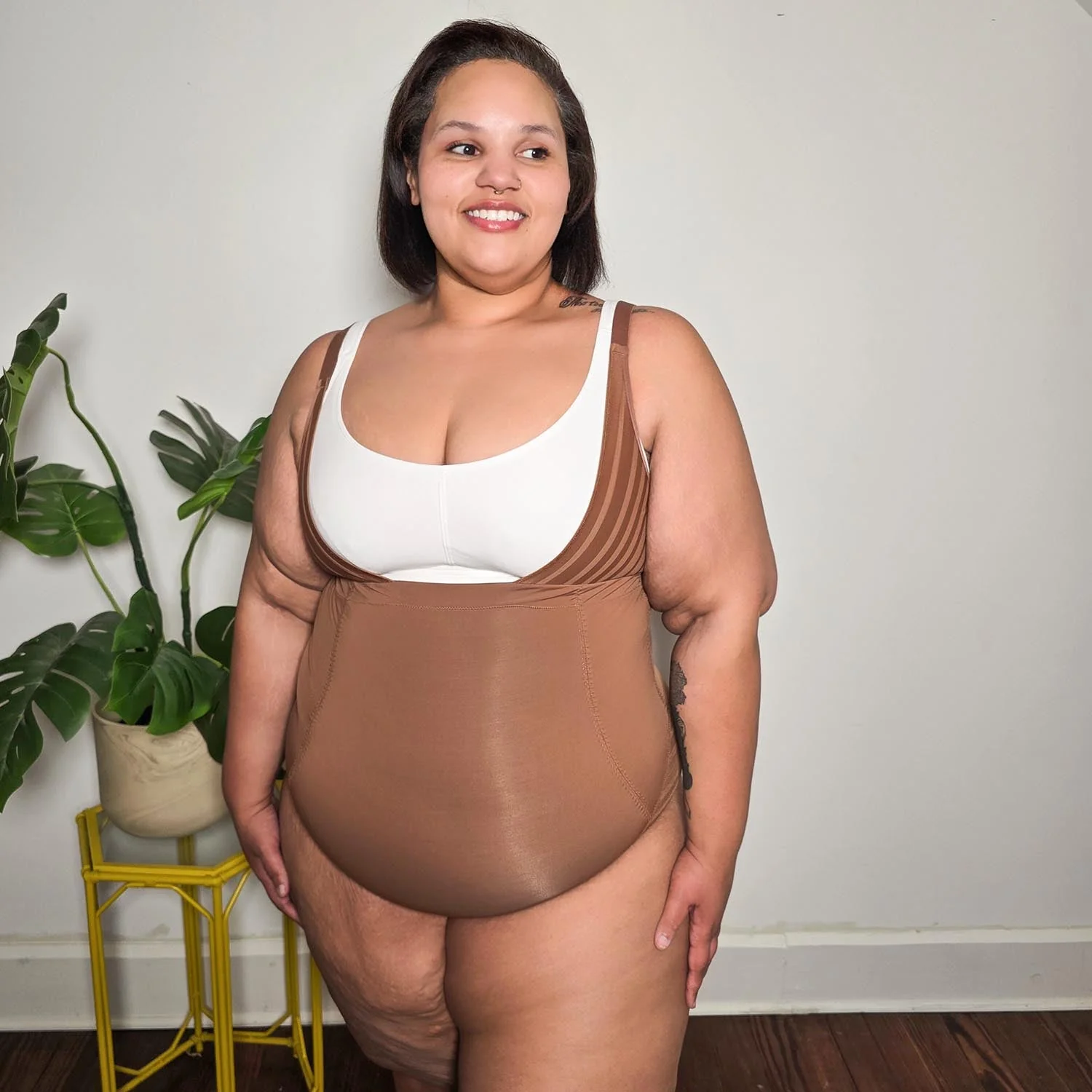 Smoothwear Open Bust Bodysuit - Opulent - Zenithce