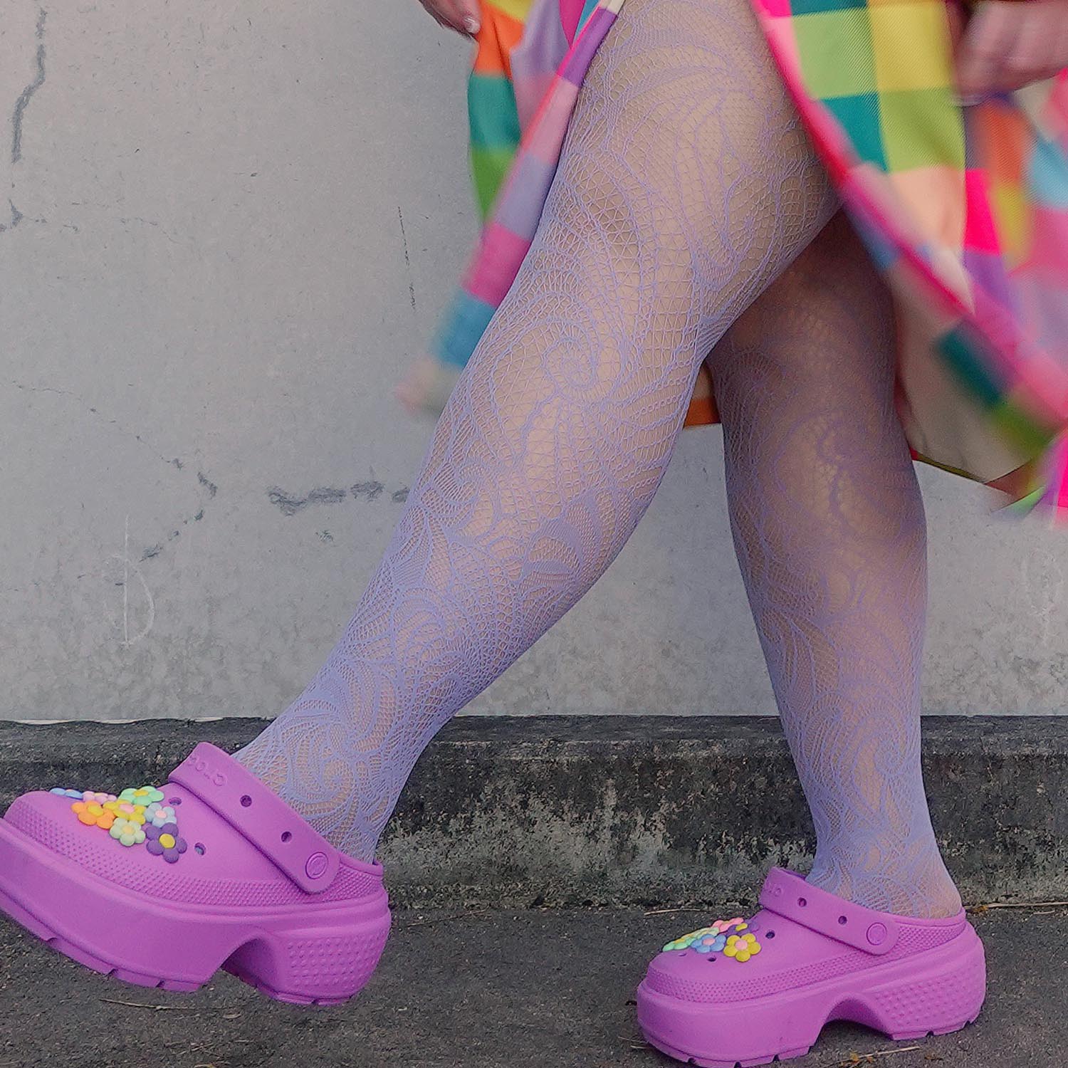 Thighs the Limit Fishnets - Timewarp - Periwinkle - Zenithce