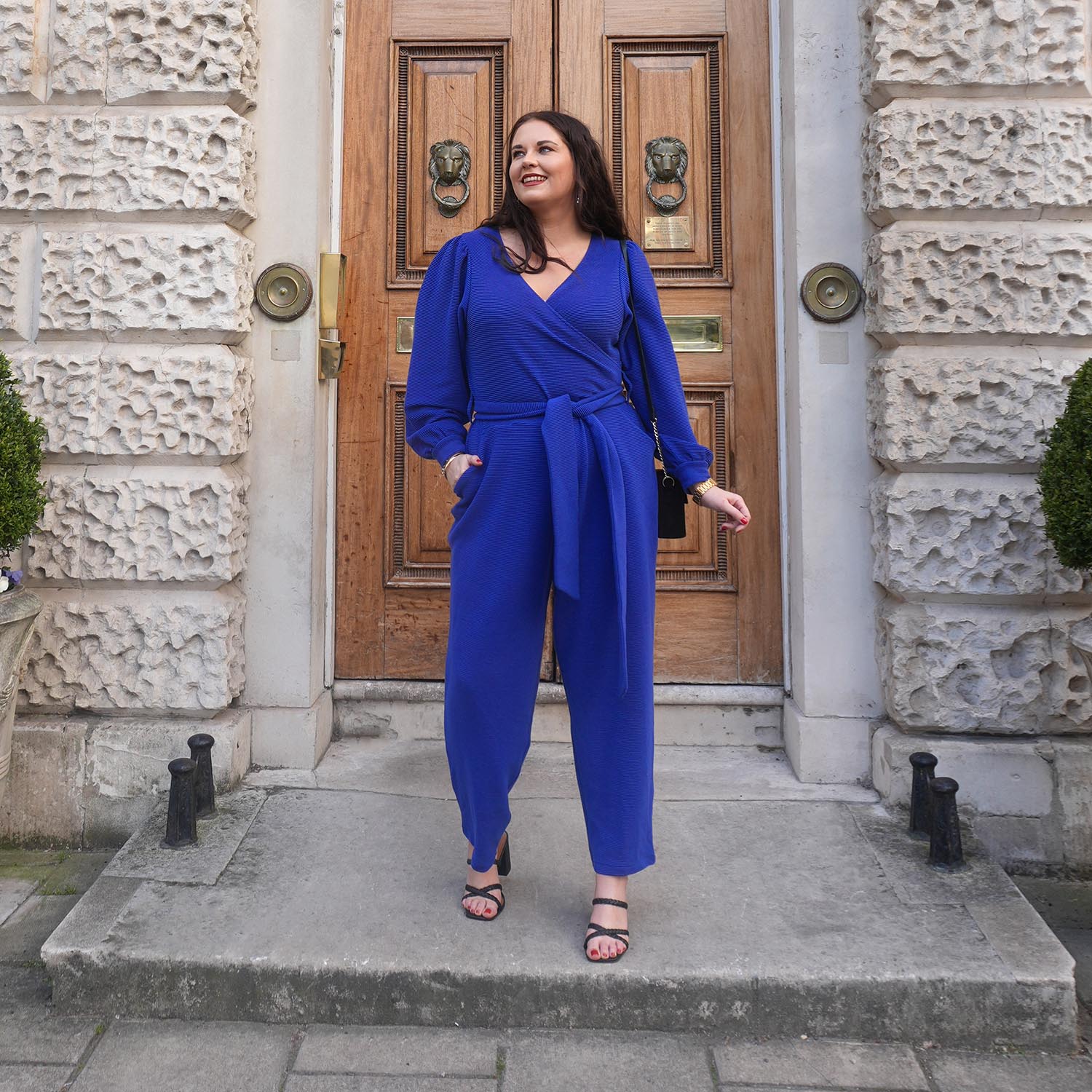 Ottoman Long Sleeve Wrap Jumpsuit - Aretha - Zenithce