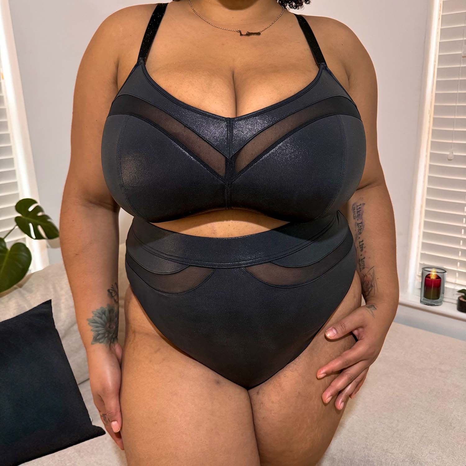 Siren Faux Leather Full Briefs - Zenithce