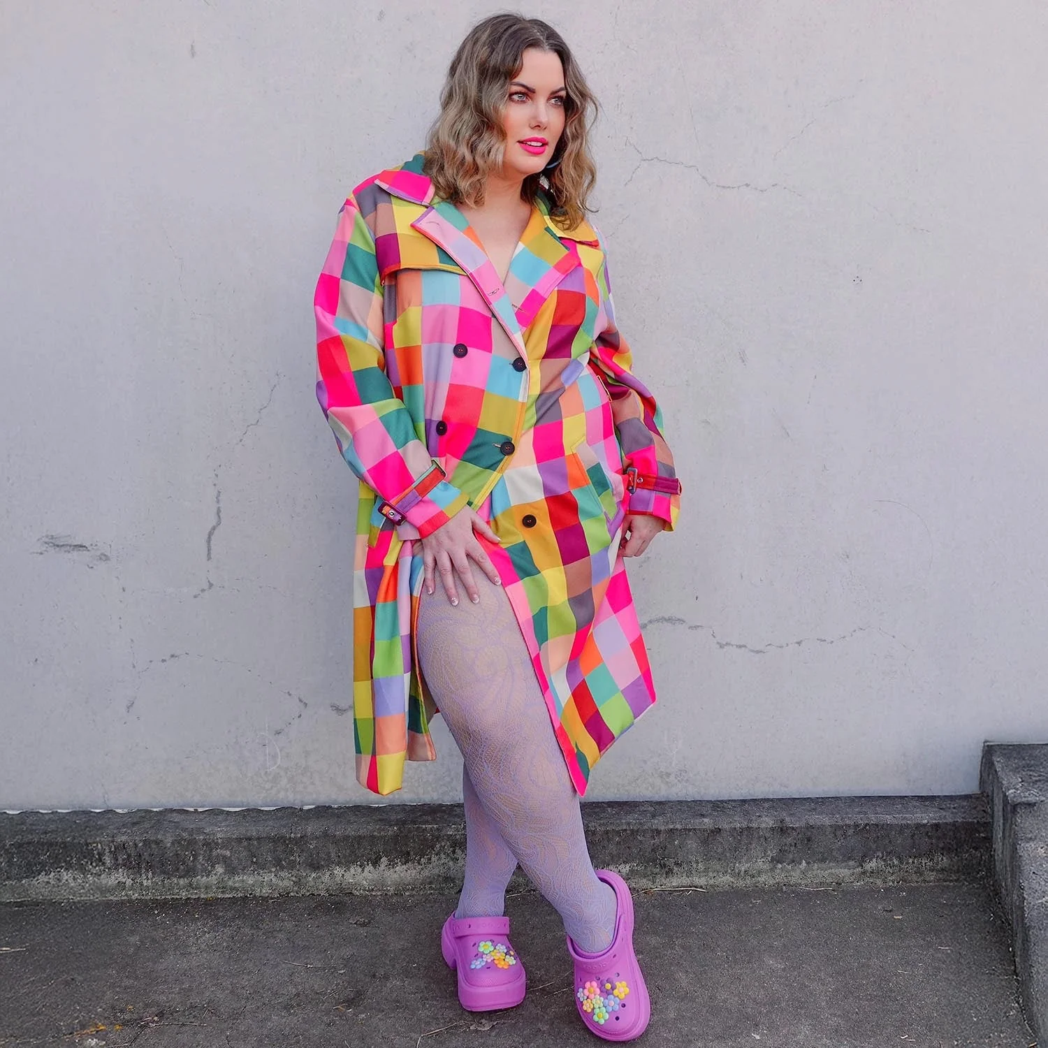 Thighs the Limit Fishnets - Timewarp - Periwinkle - Zenithce