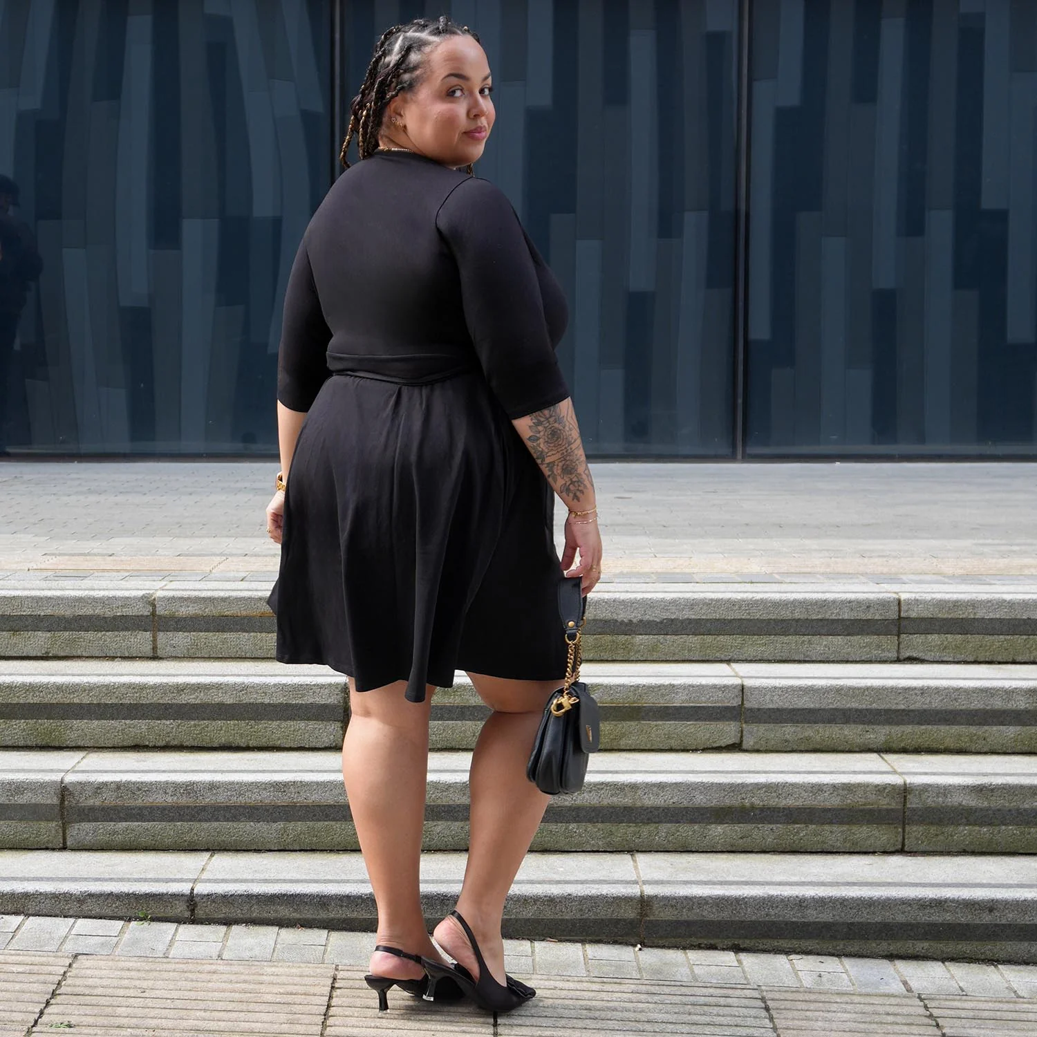 Mini Wrap Dress - Black - Zenithce