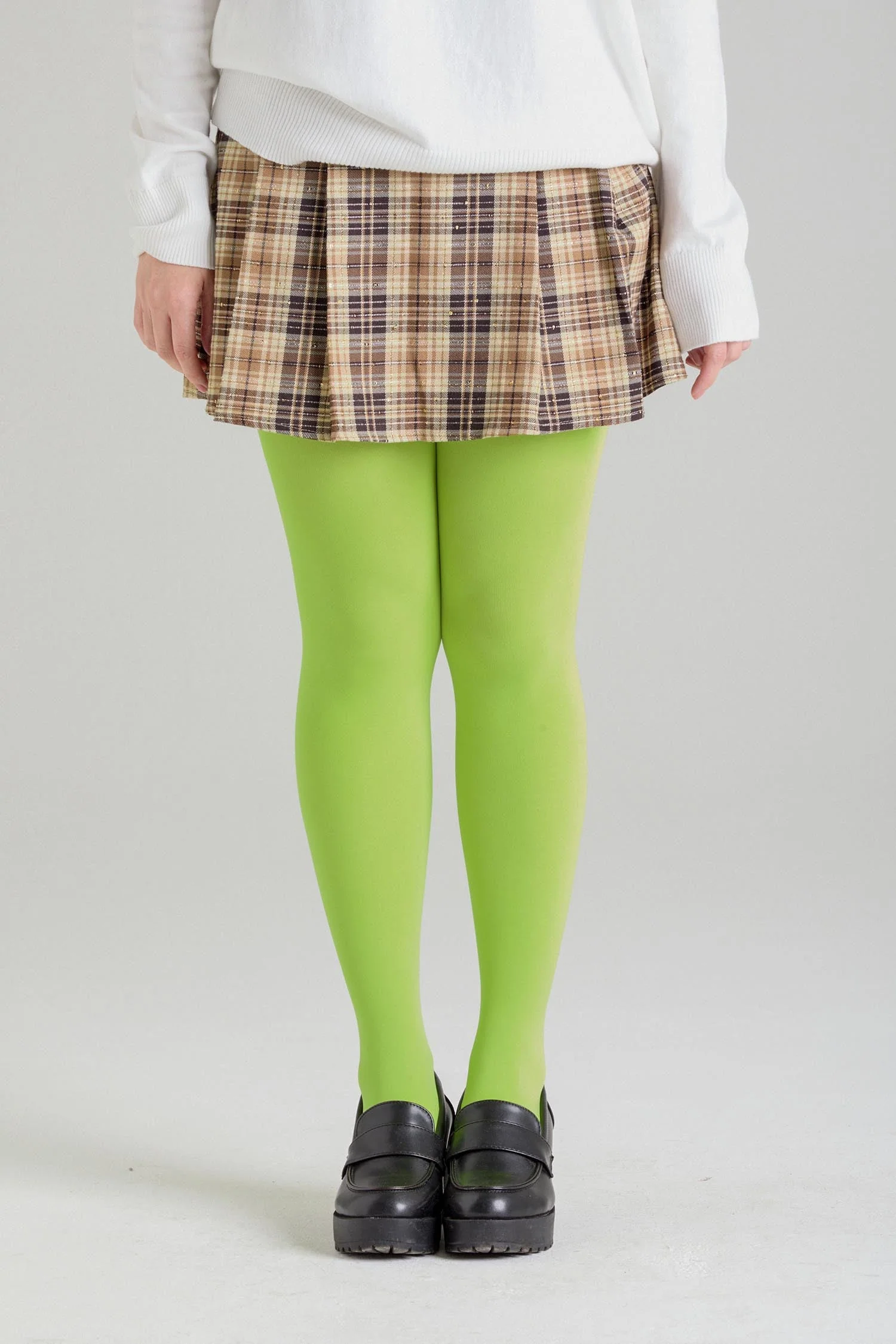 80 Denier Tights - Granny Smith - Zenithce