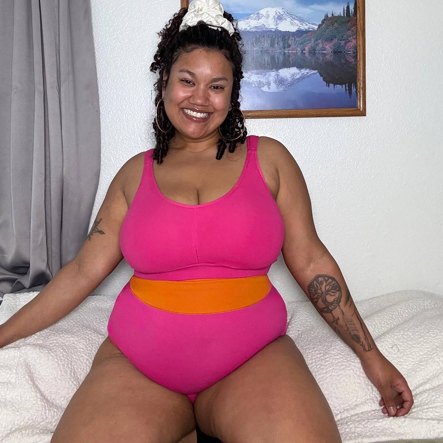 Organic Cotton Super High Waist Duo Knickers - Barbara & Papaya - Zenithce