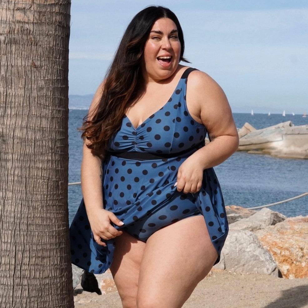 There Can Be Only One Swim Dress - Polka - Zenithce