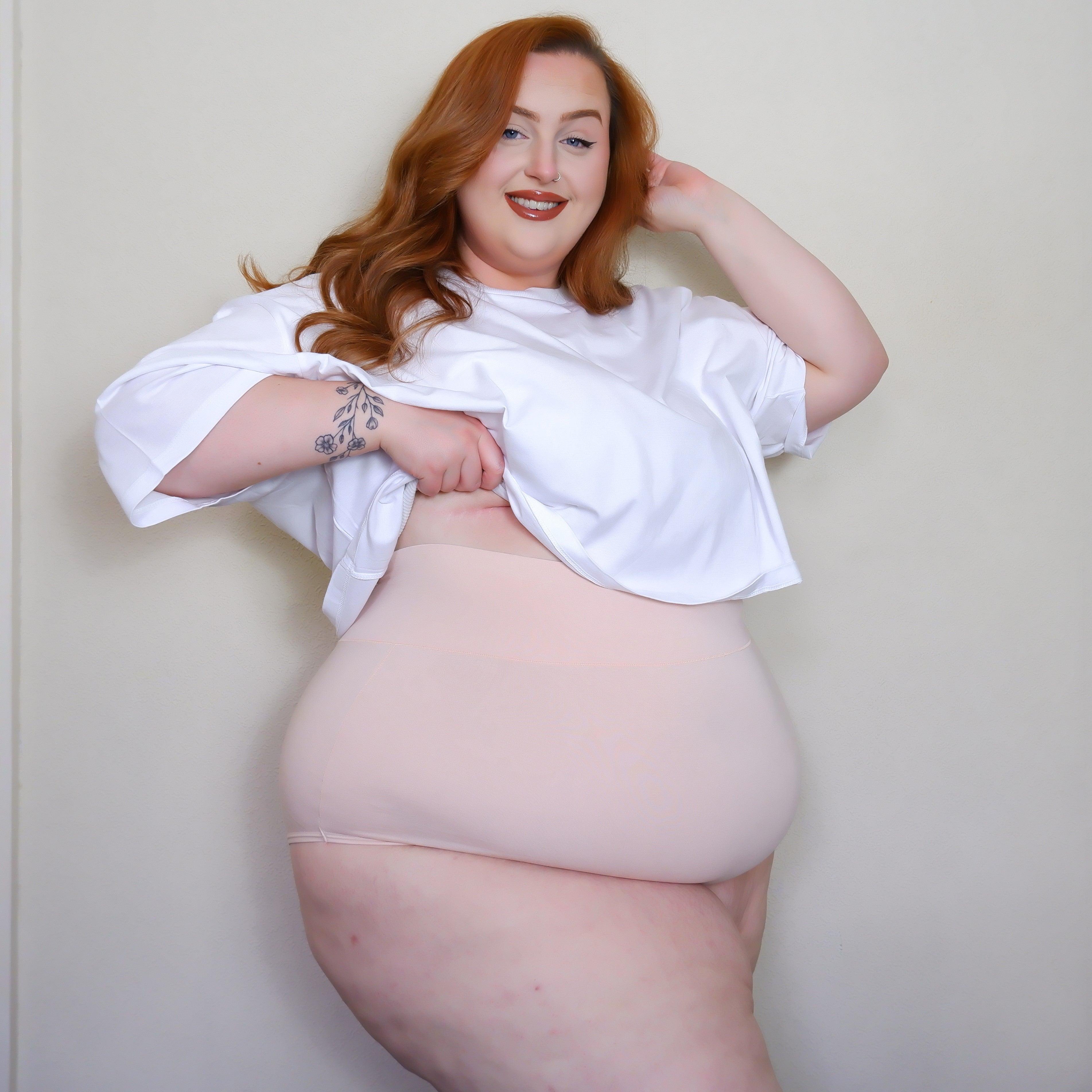 Organic Cotton Super High Waist Knickers - Ballet Pink - Zenithce