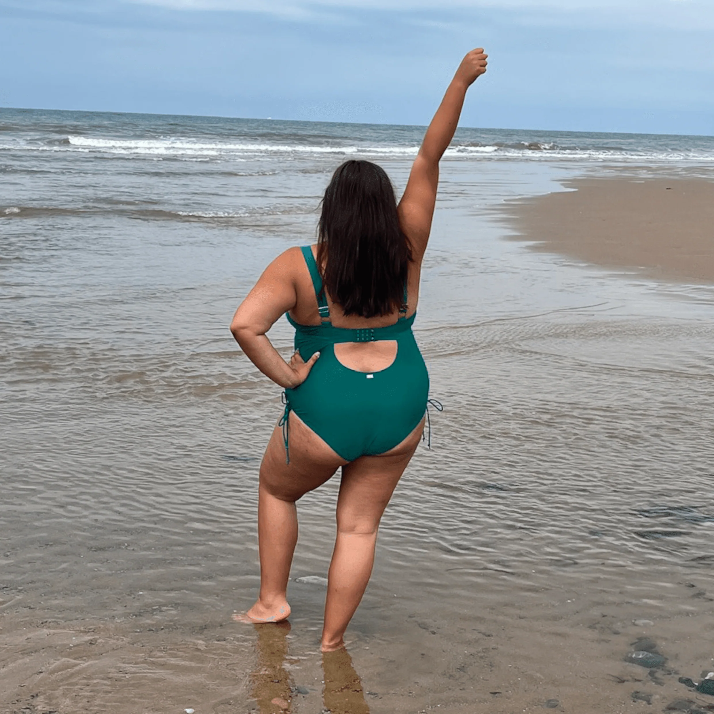 That loving feel'in Maternity Swimsuit - Teal - Zenithce