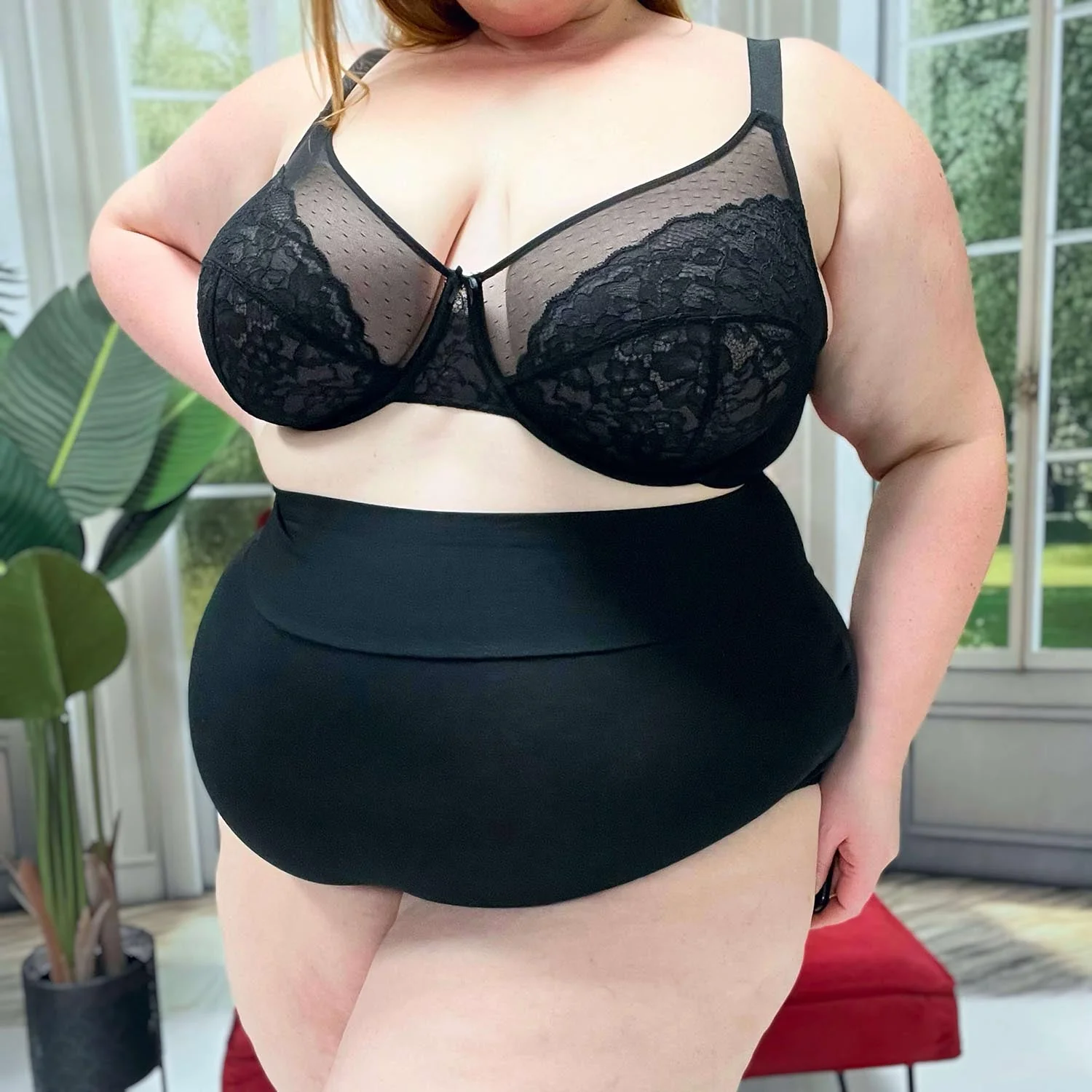 Organic Cotton Lacey Super High Waist Knickers - Zenithce