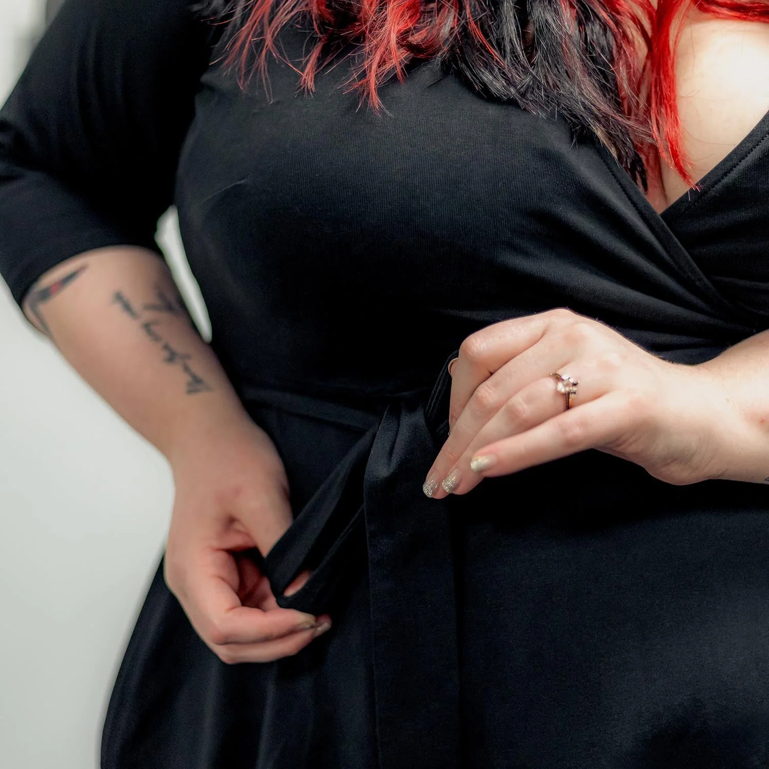 Wrap Dress - Black - Zenithce