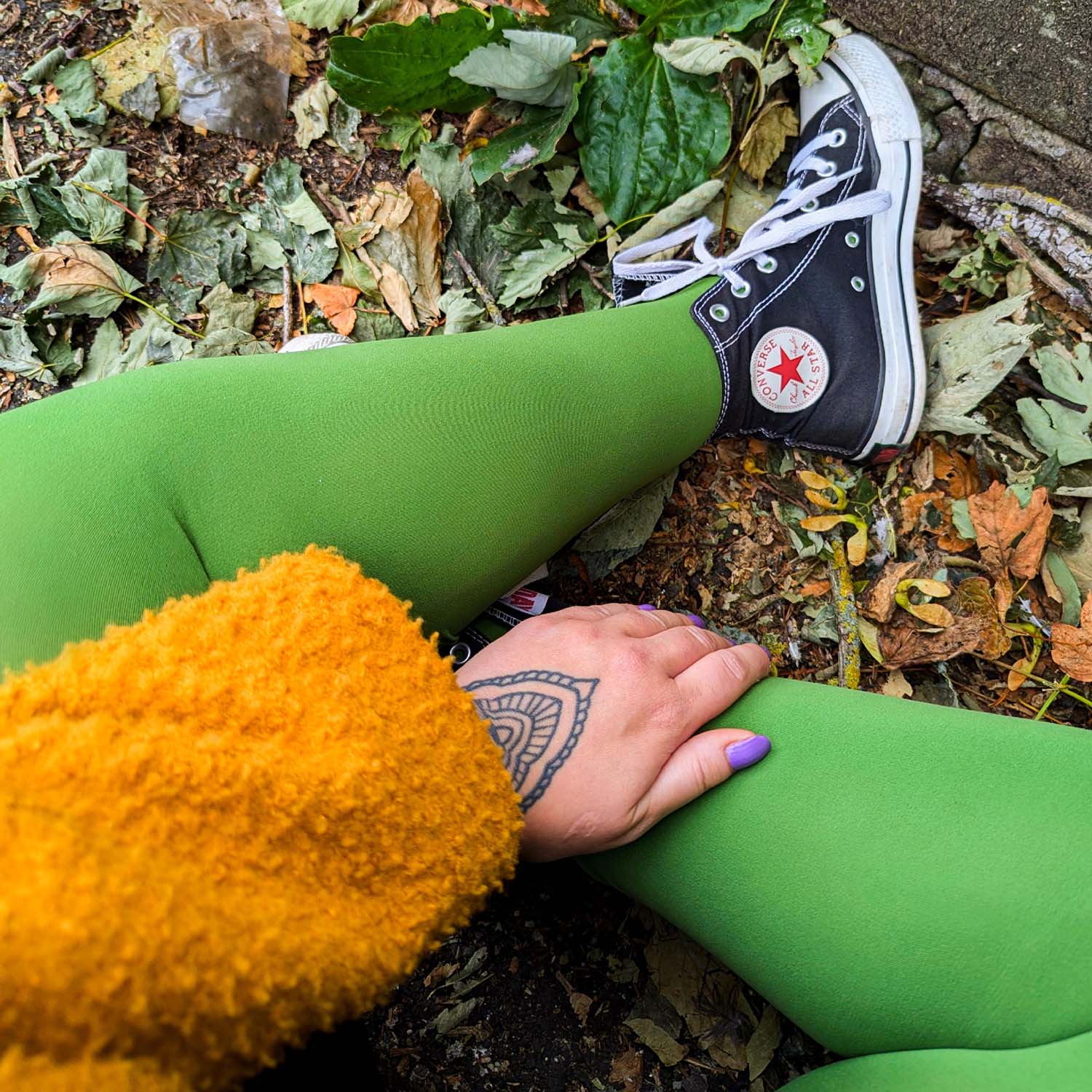 80 Denier Tights - Peas - Zenithce