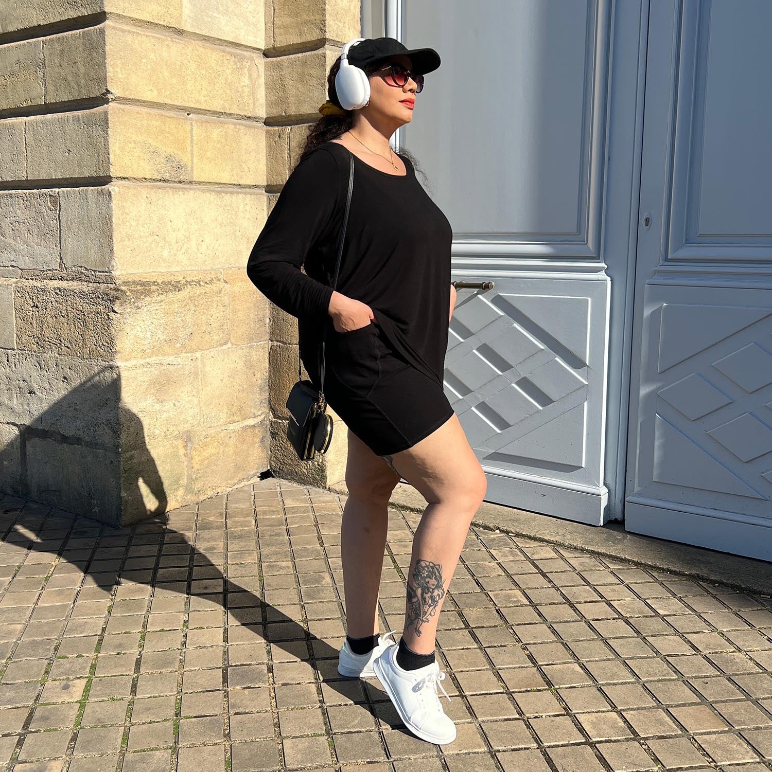 Bamboo Lounge Long Sleeve Top - Black - Zenithce