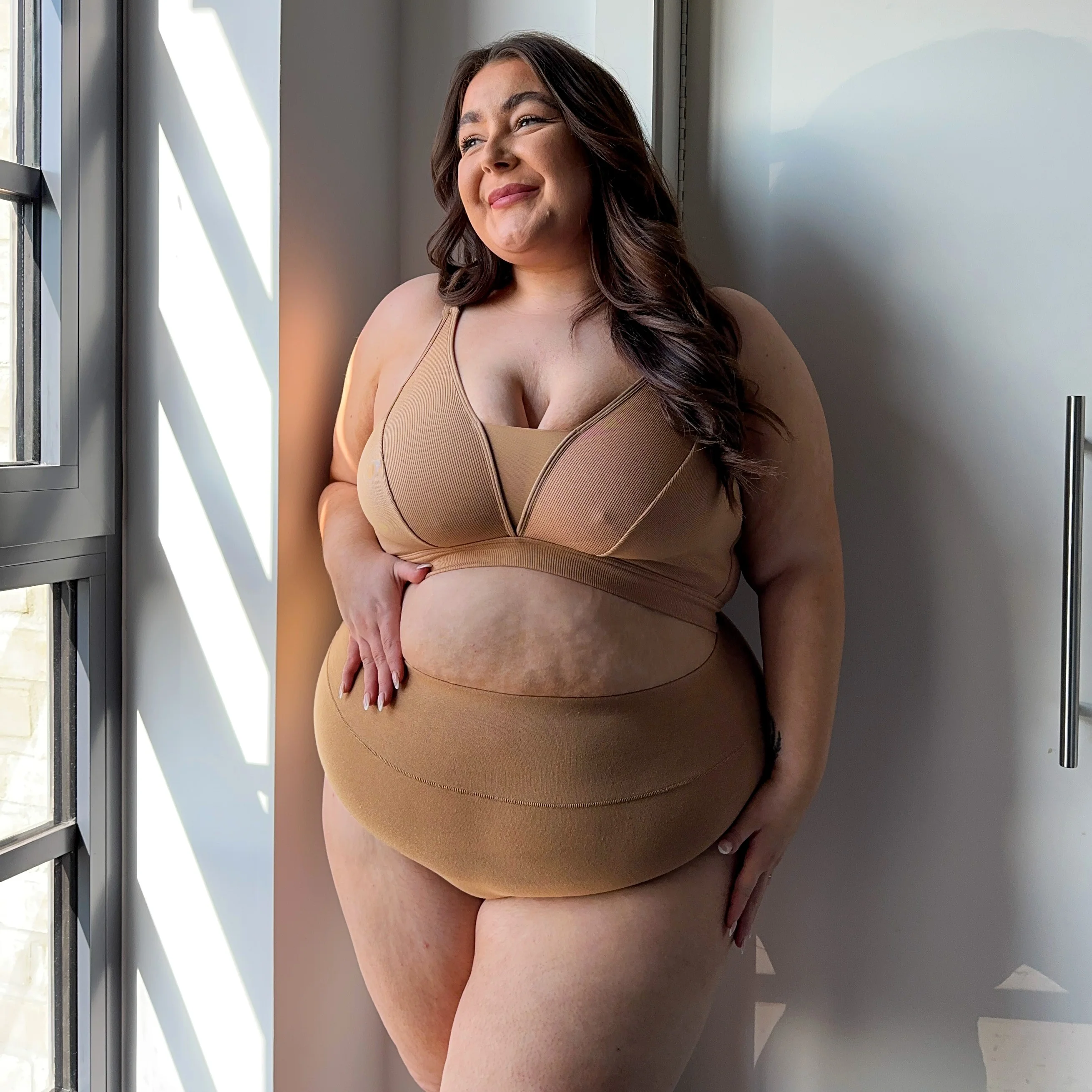 Everyday Ribbed Bra - Caramel - Zenithce