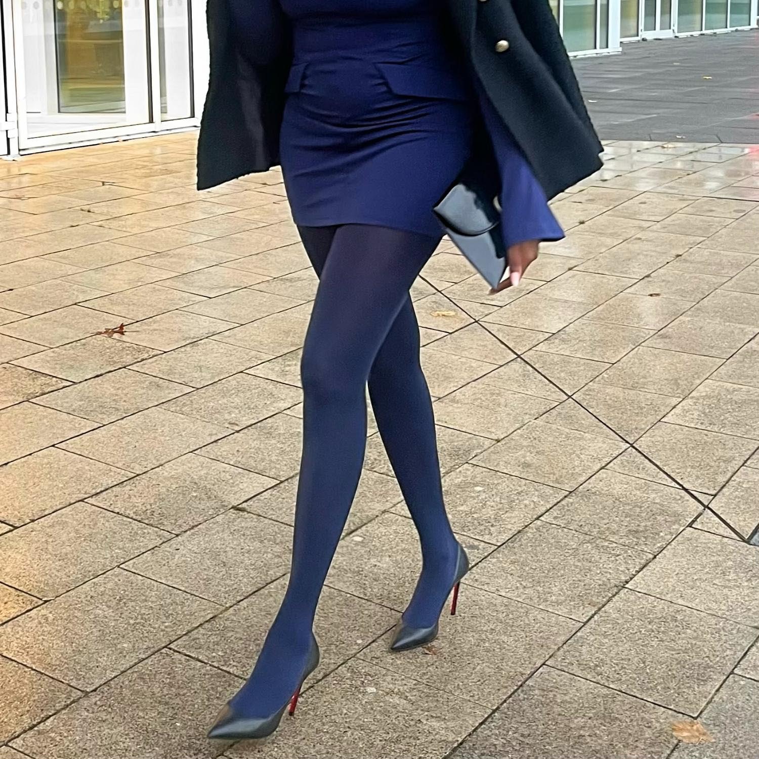 120 Denier Tights - Navy - Zenithce