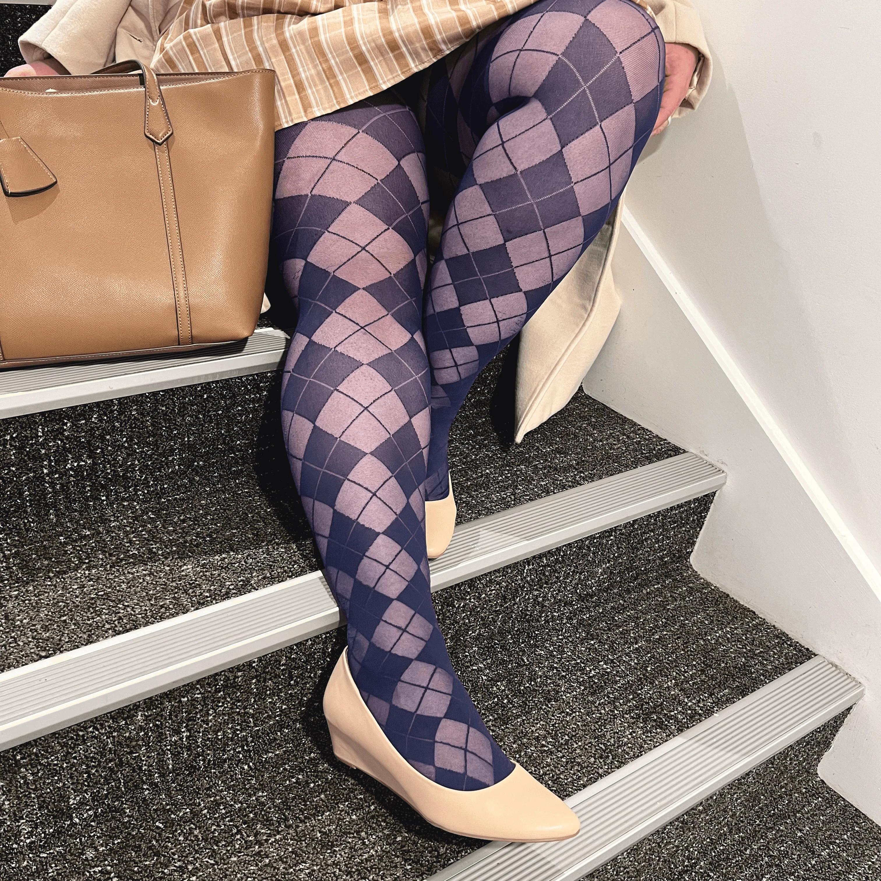 Diamond Tights - Navy - Zenithce