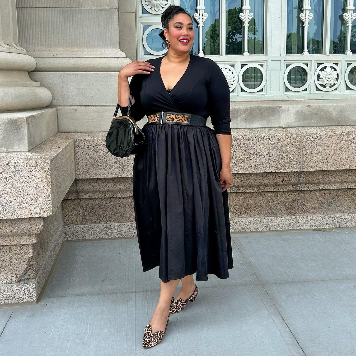 Midaxi Poplin Skirt - Black - Zenithce