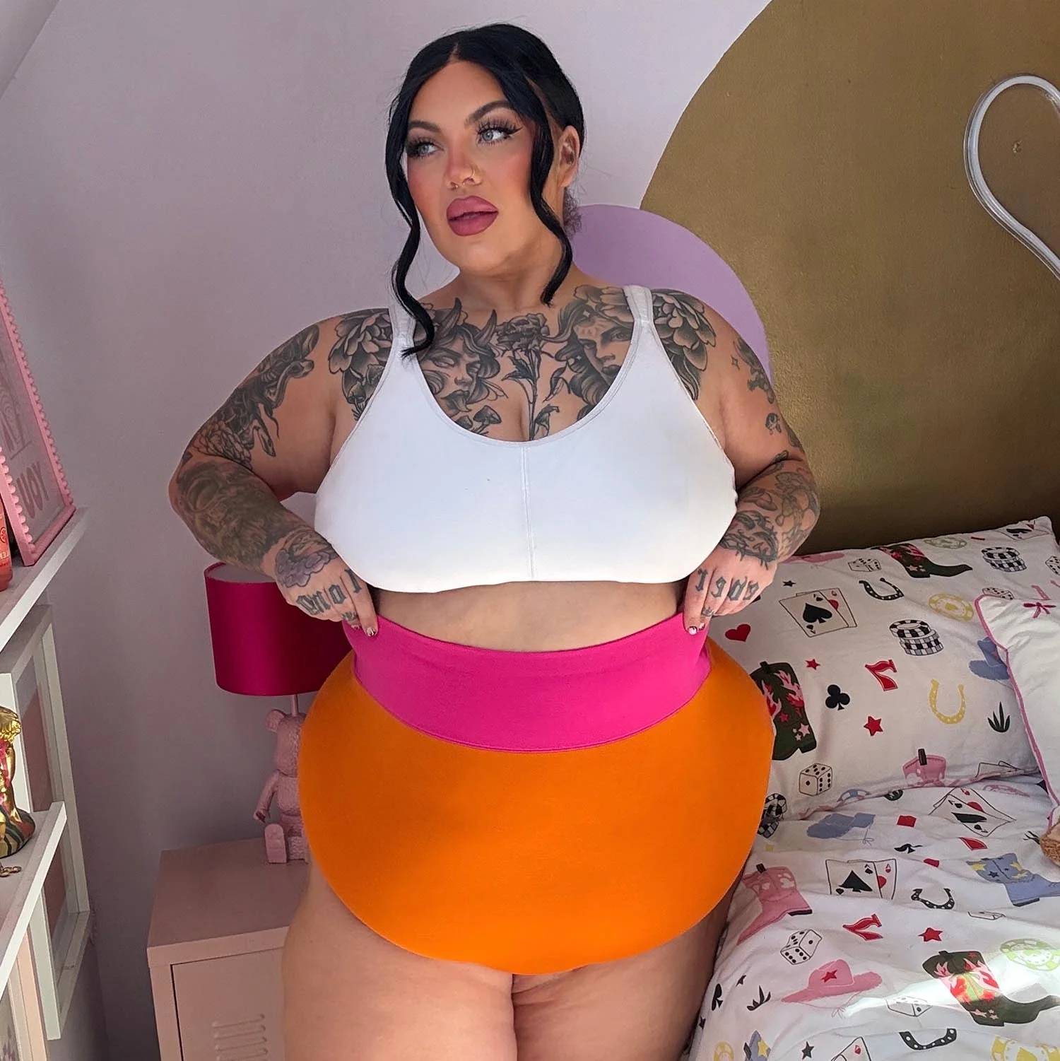 Organic Cotton Super High Waist Duo Knickers - Papaya & Barbara - Zenithce