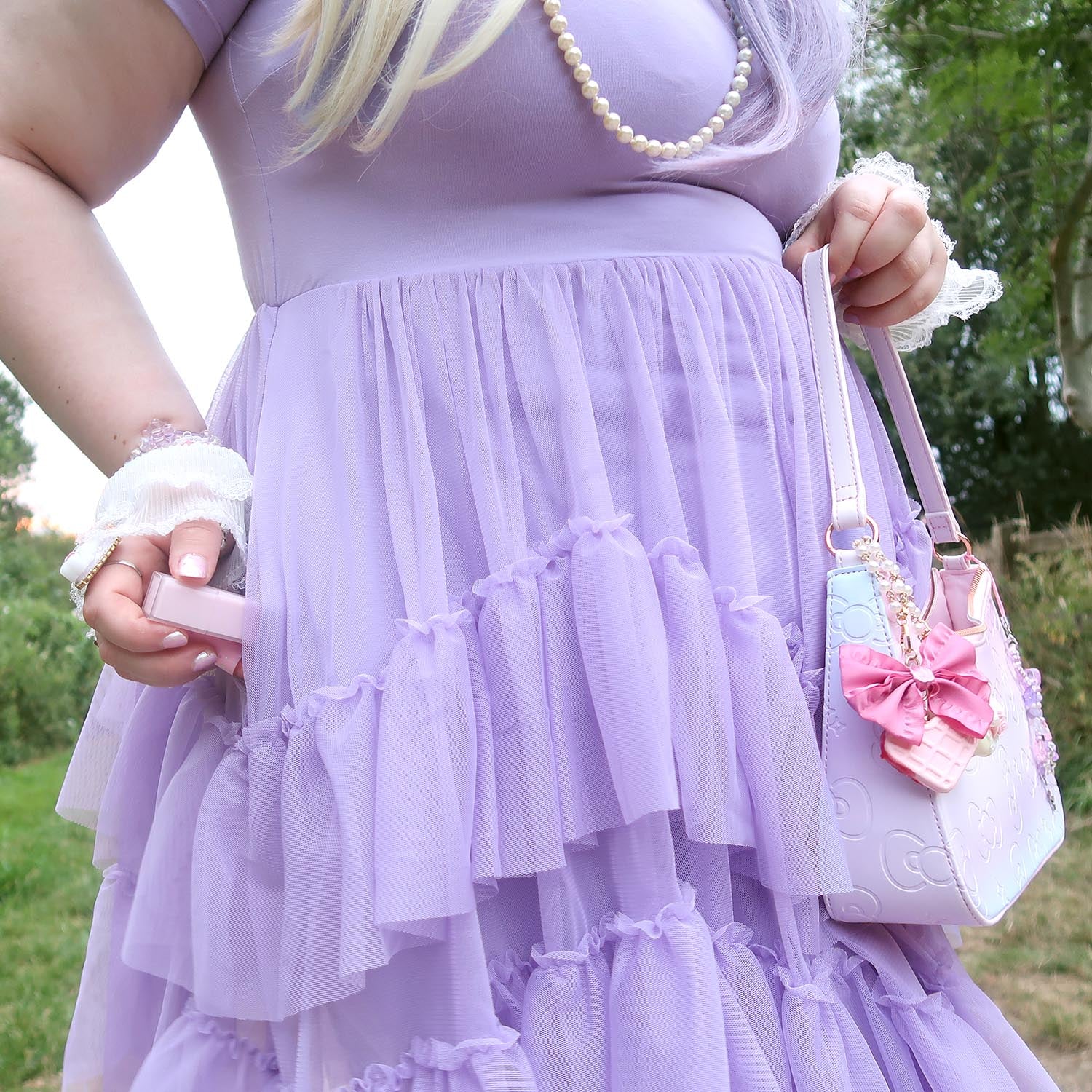 Tee Mesh Dress - Lavender Fields - Zenithce