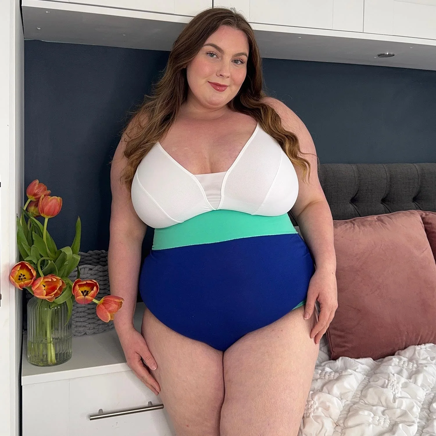 Organic Cotton Super High Waist Duo Knickers - Arabesque & Mint - Zenithce